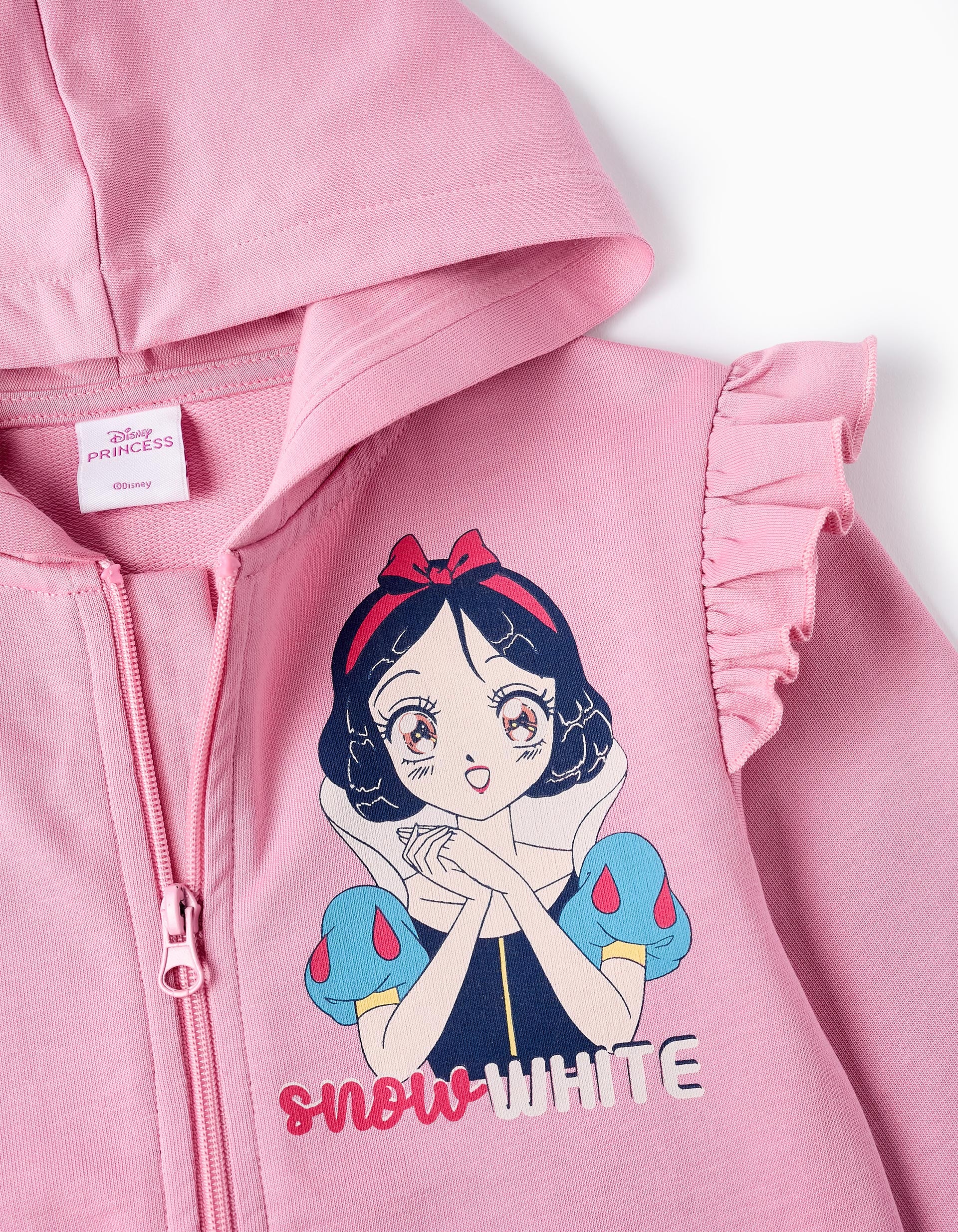 Hooded Jacket with Ruffles for Girls 'Snow White', Pink