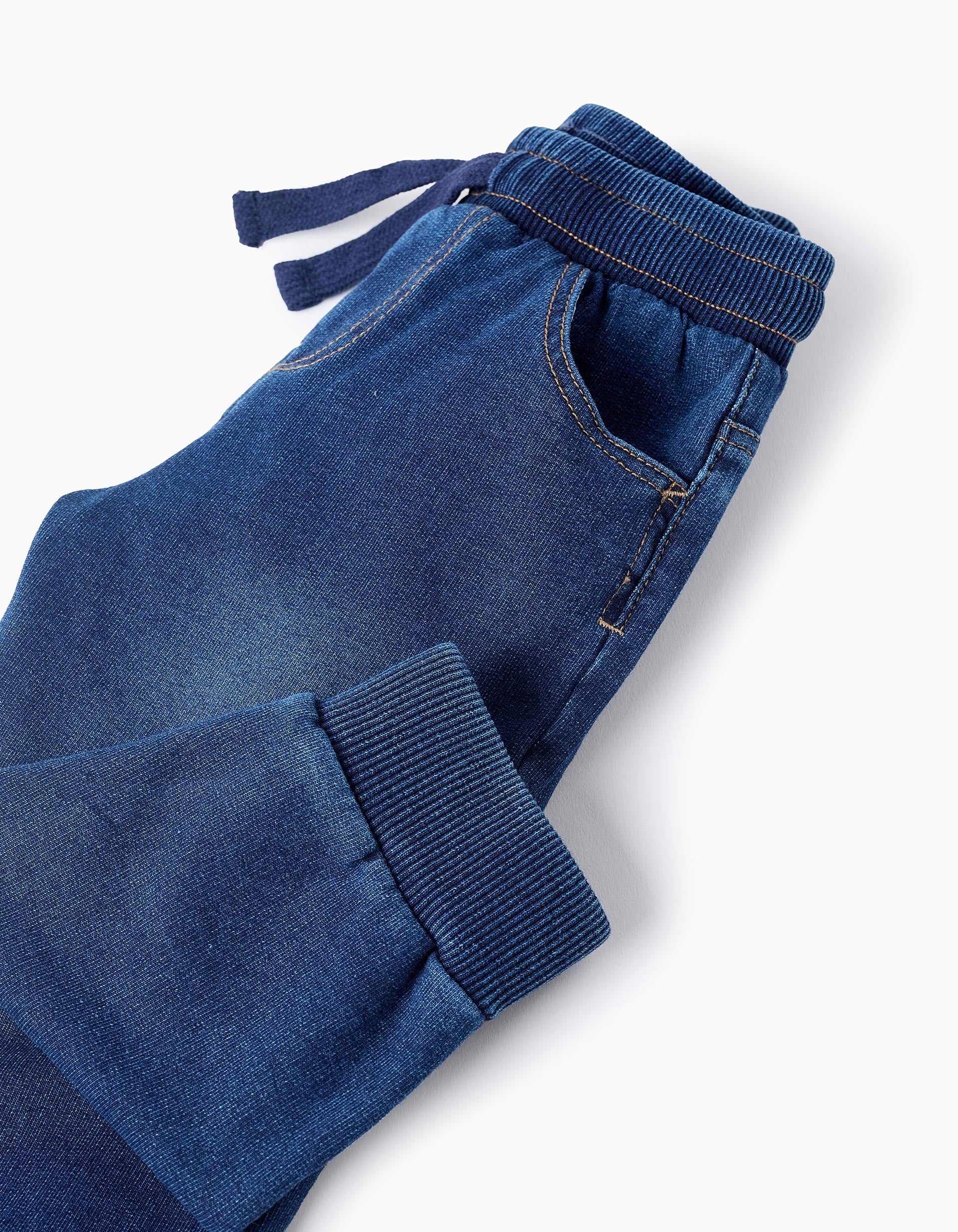 Pantalon de Jogging en Jean pour Bébé Garçon, Bleu