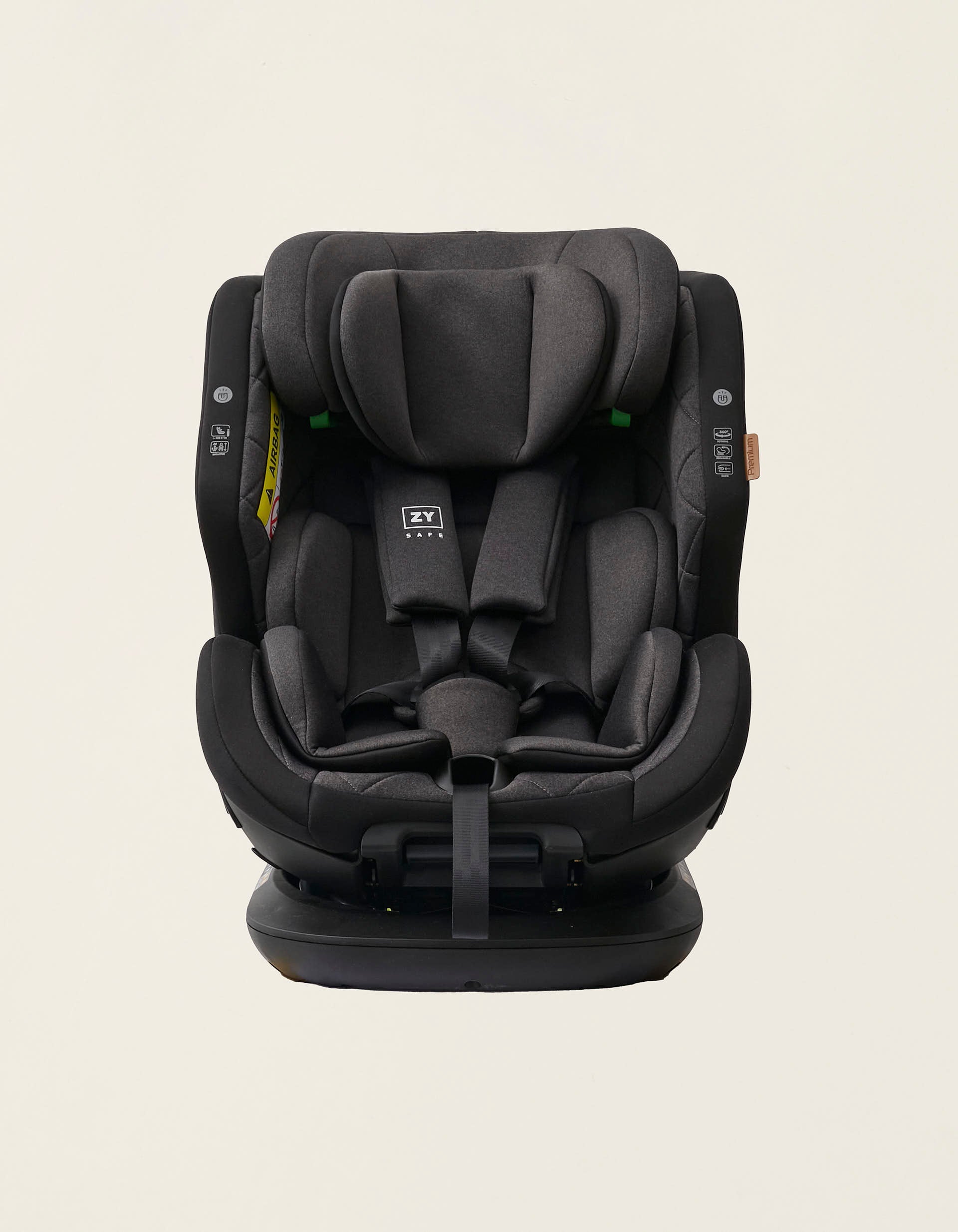 Siège Auto I-Size ZY Safe Premium avec Isofix (40-150), Noir/Grise