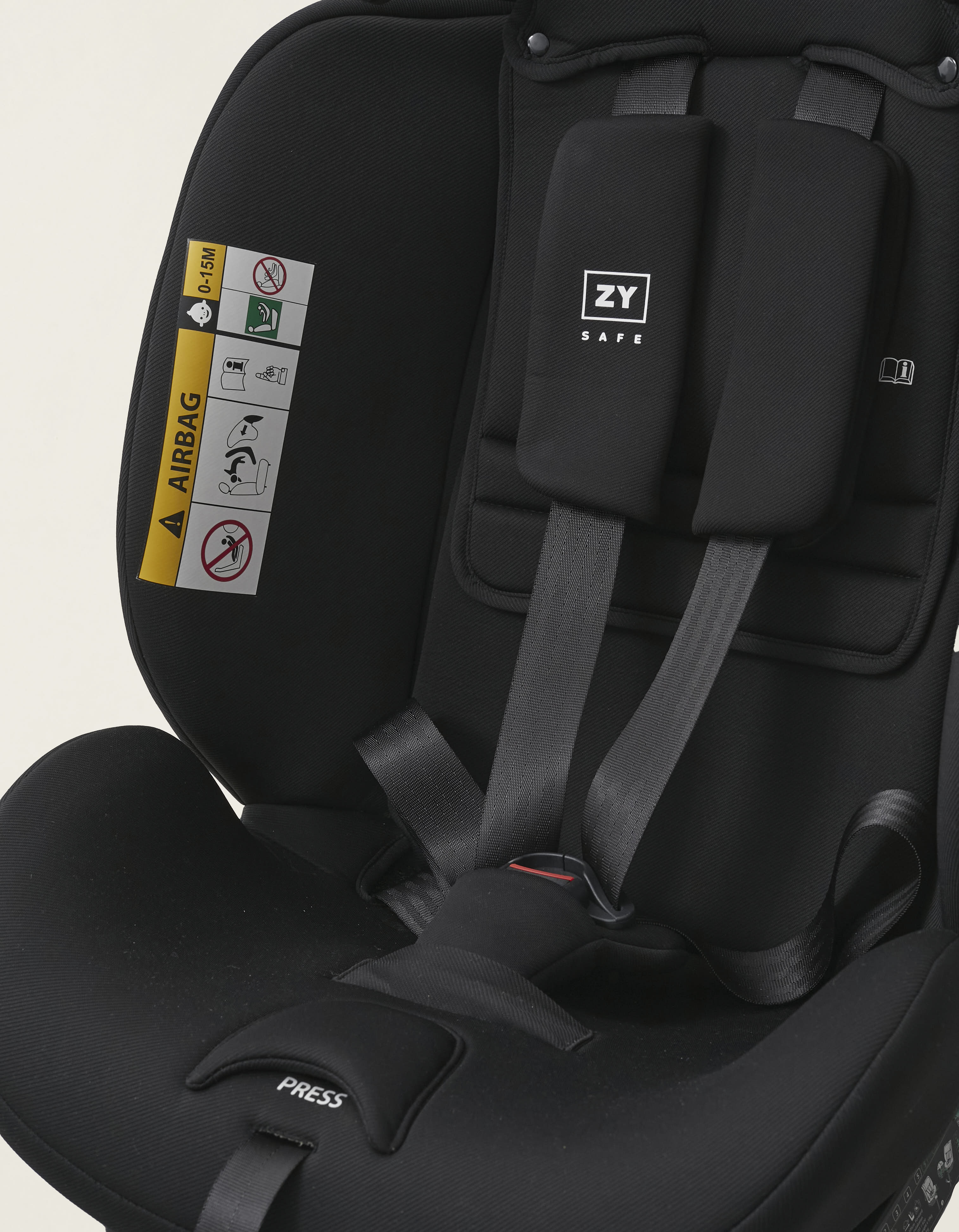 Cadeira Auto I-Size ZY Safe Primecare Isofix (40-150cm), Preto