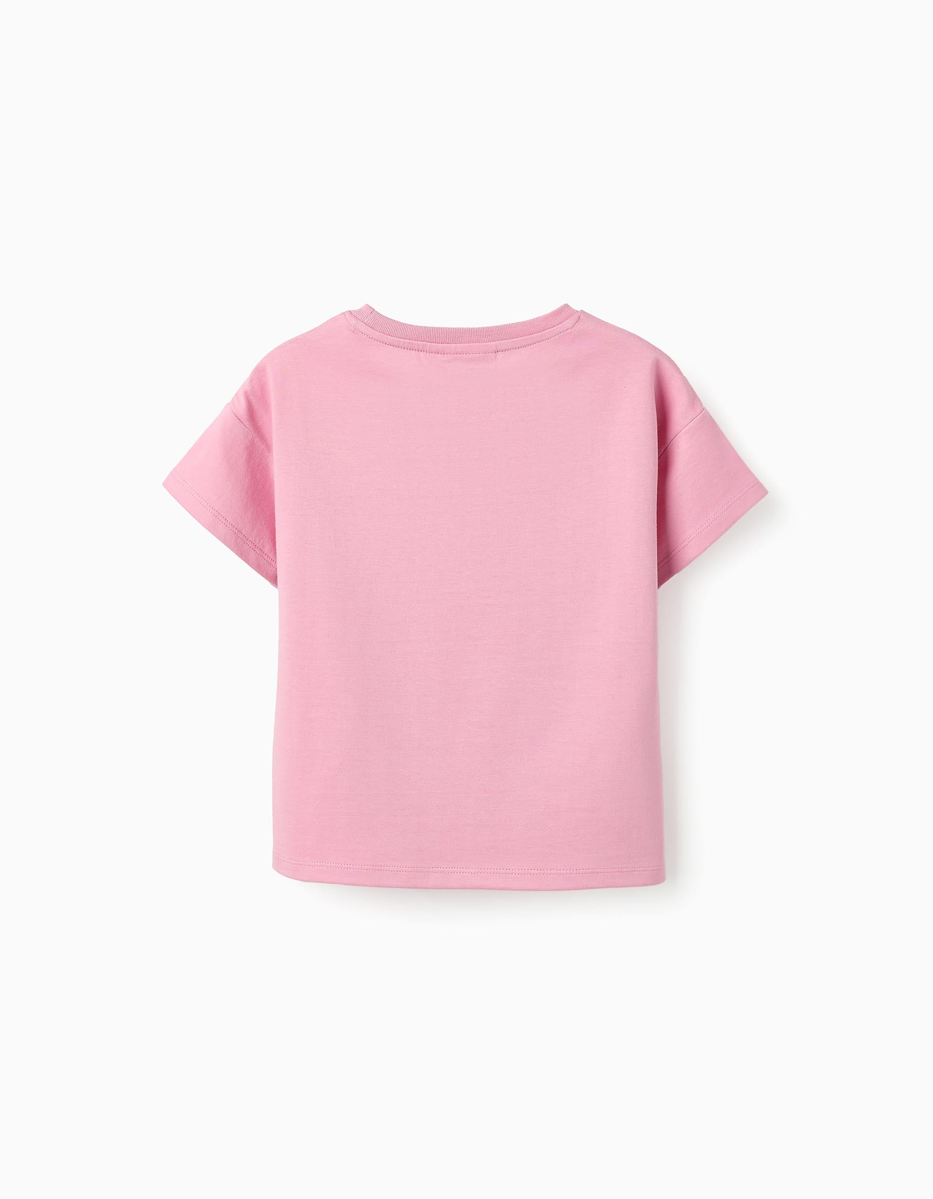 Camiseta de Algodón para Niña 'Garfield', Rosa