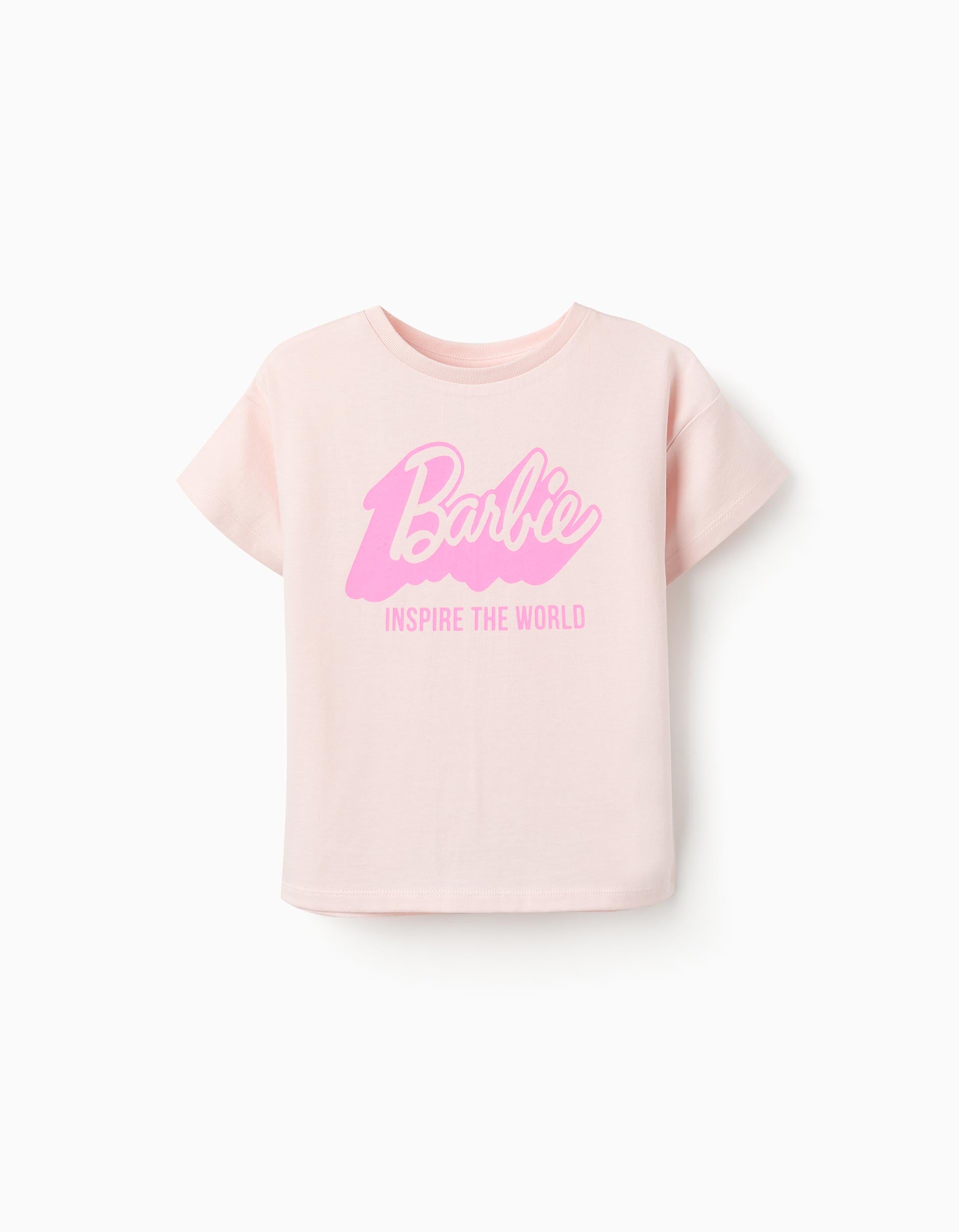 T-shirt en Coton pour Fille 'Barbie', Rose