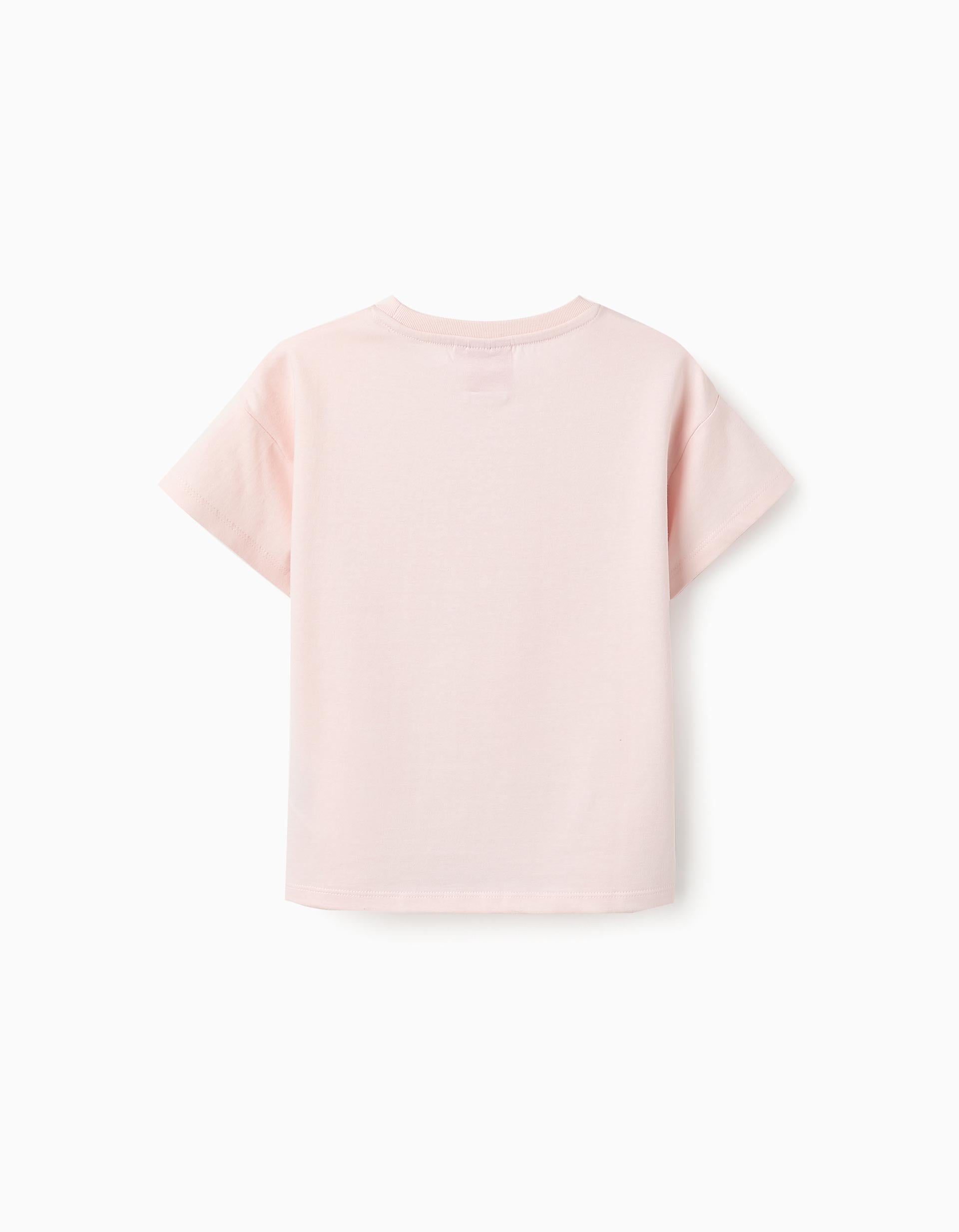 Camiseta de Algodón para Niña 'Barbie', Rosa