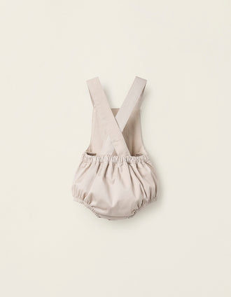 Pelele de Sarga para Recién Nacido, Beige