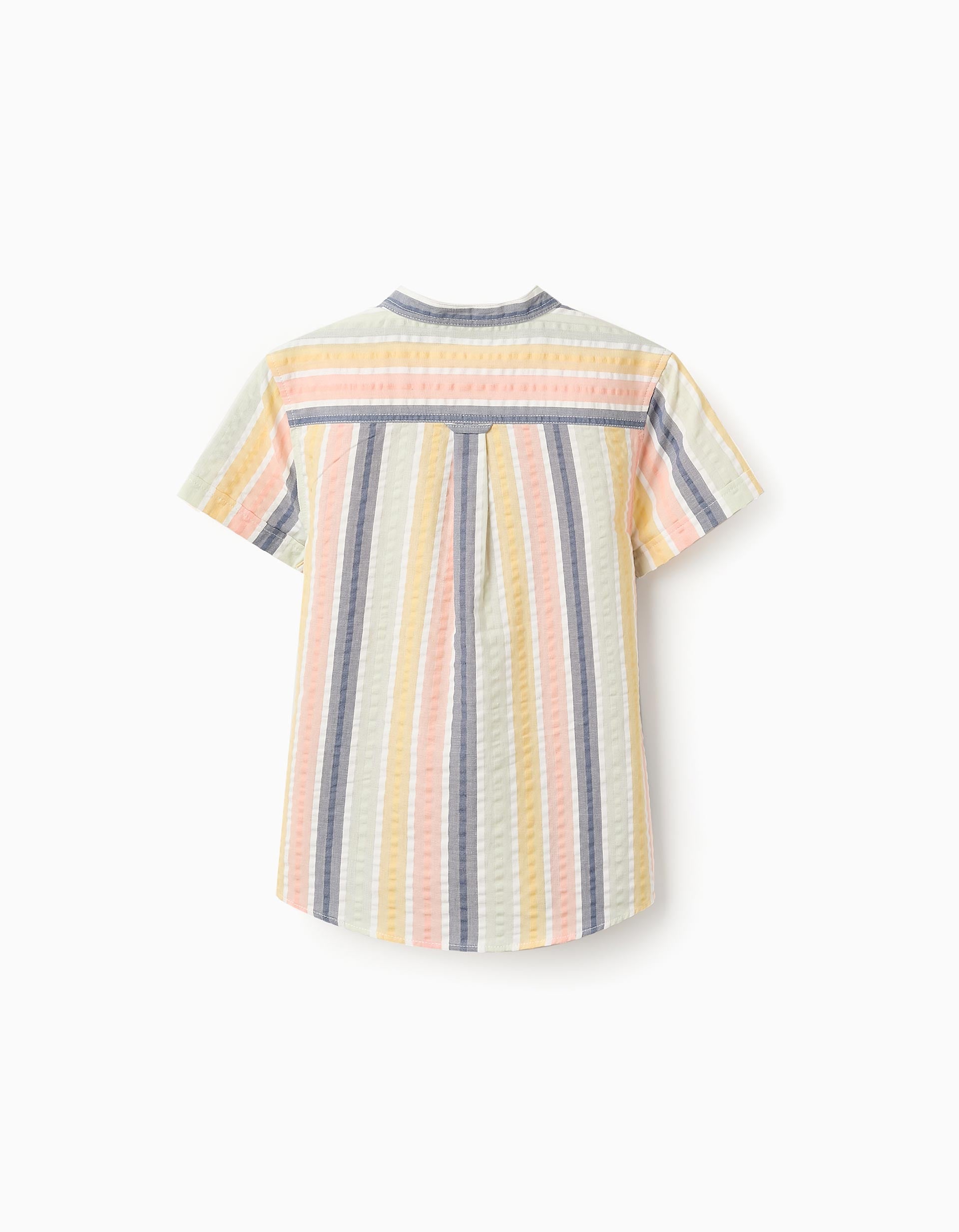 Chemise en Coton à Rayures pour Garçon 'B&S', Multicolore