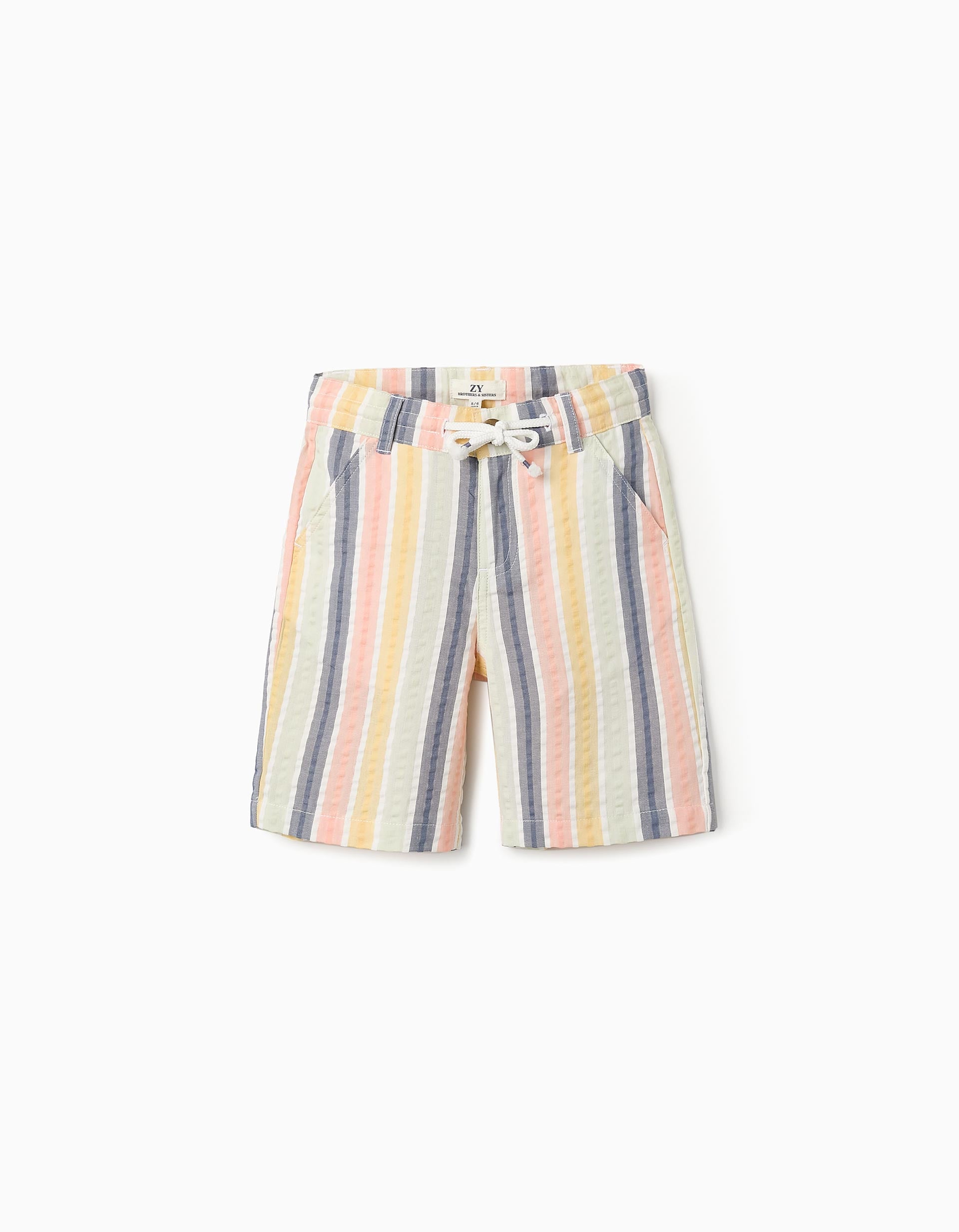 Pantalones Cortos de Algodón a Rayas para Niño 'B&S', Multicolor