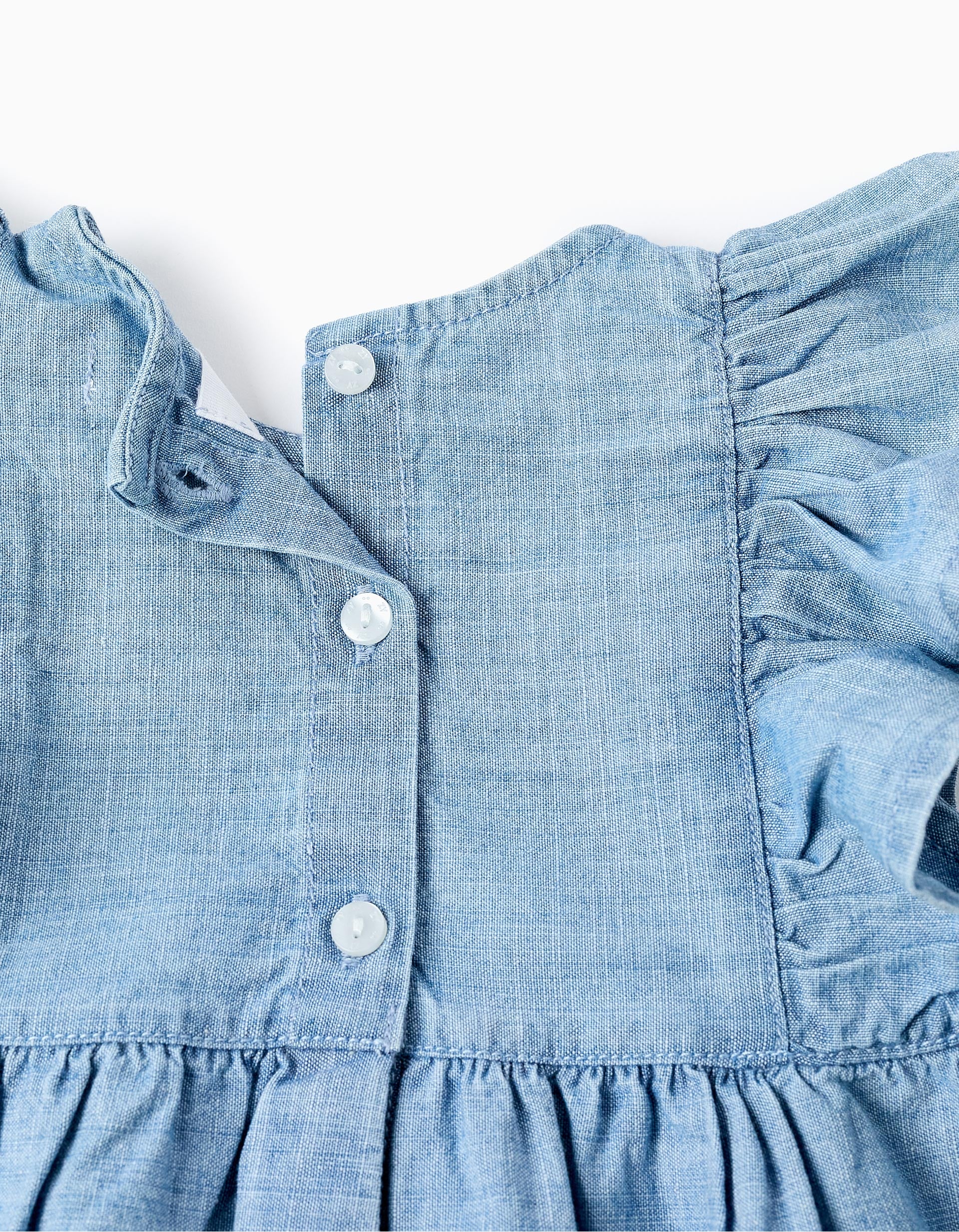 Robe en Jean avec Broderies pour Bébé Fille, Bleu