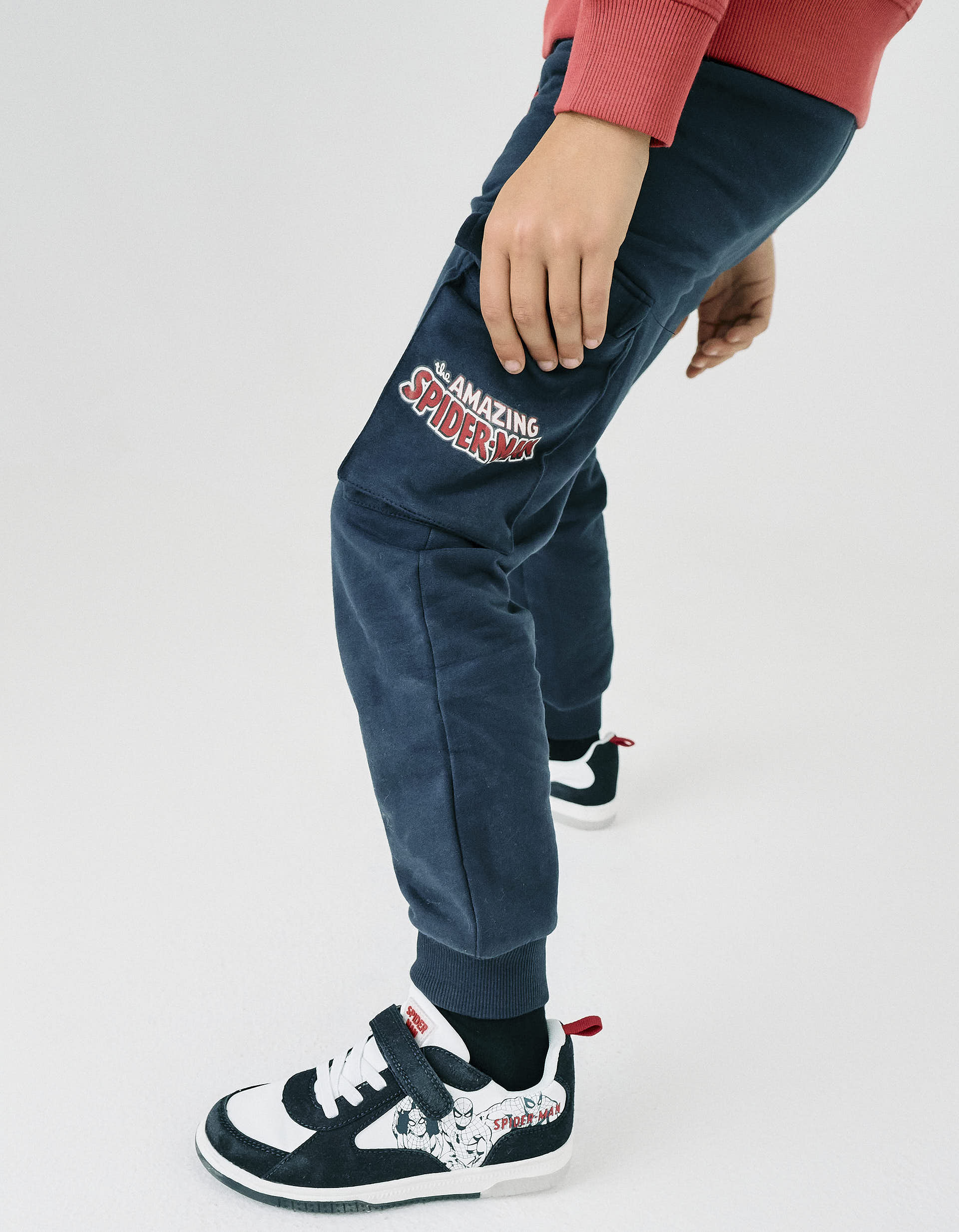 Pantalon de Sport Gratté pour Garçon 'Spider-Man', Bleu Foncé