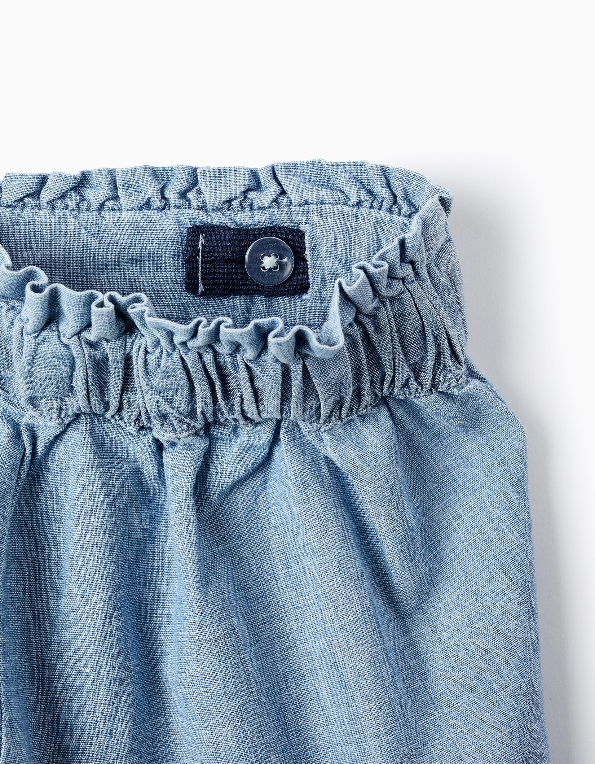 Shorts en Jean avec Broderies pour Fille, Bleu