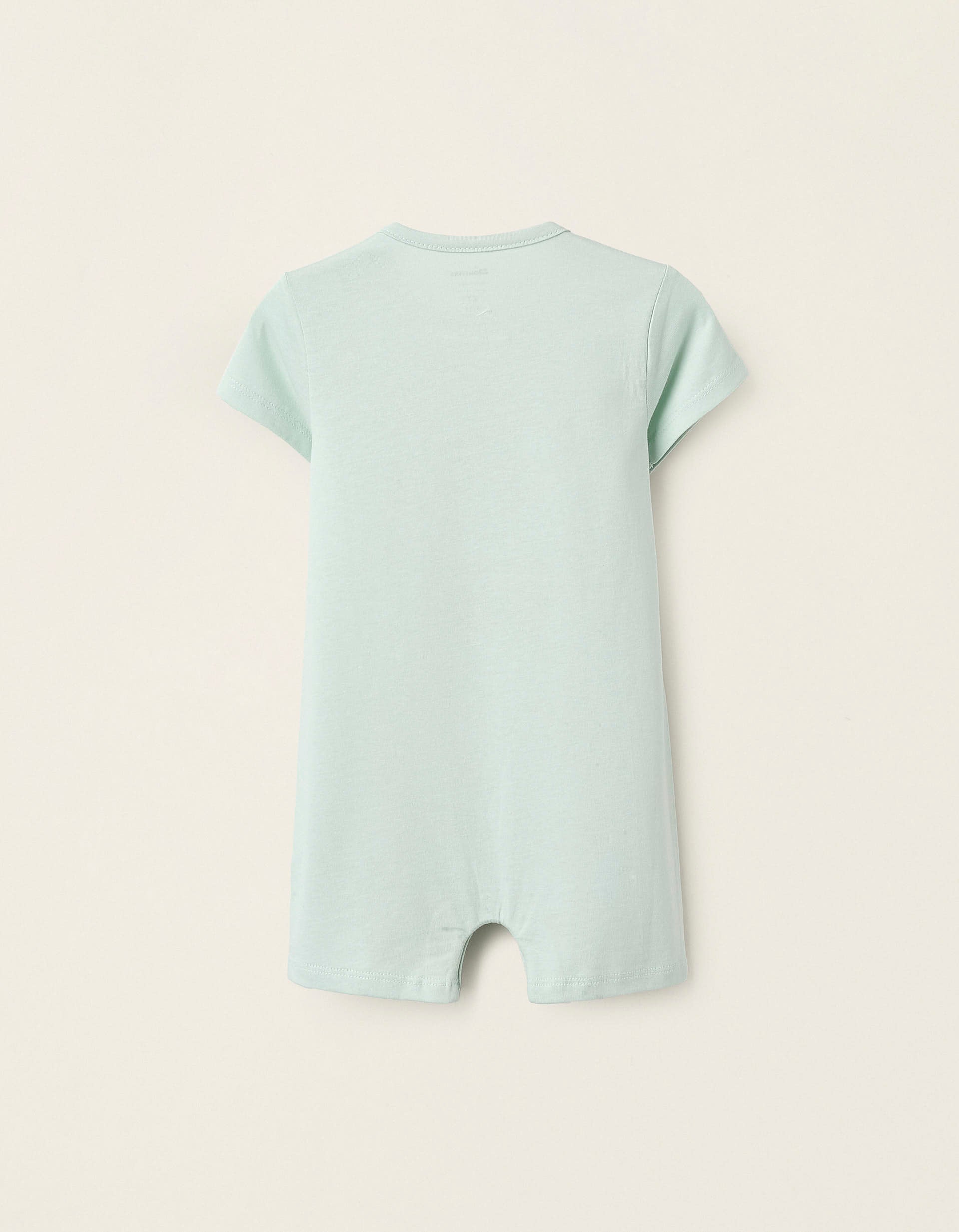 Cotton Romper for Baby Boys 'Monsters', Aqua Green