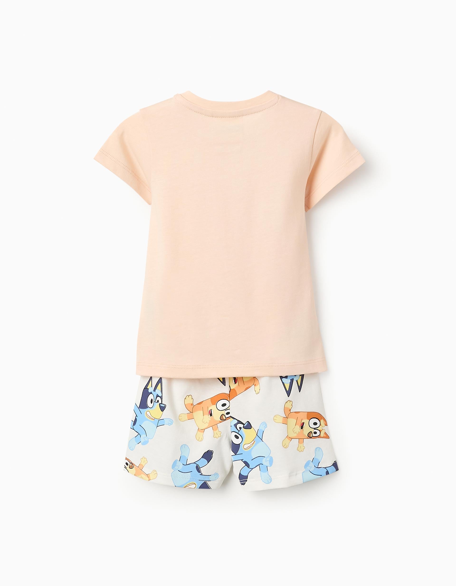 Pyjama en Coton Bébé Garçon 'Bluey & Bingo', Corail/Beige