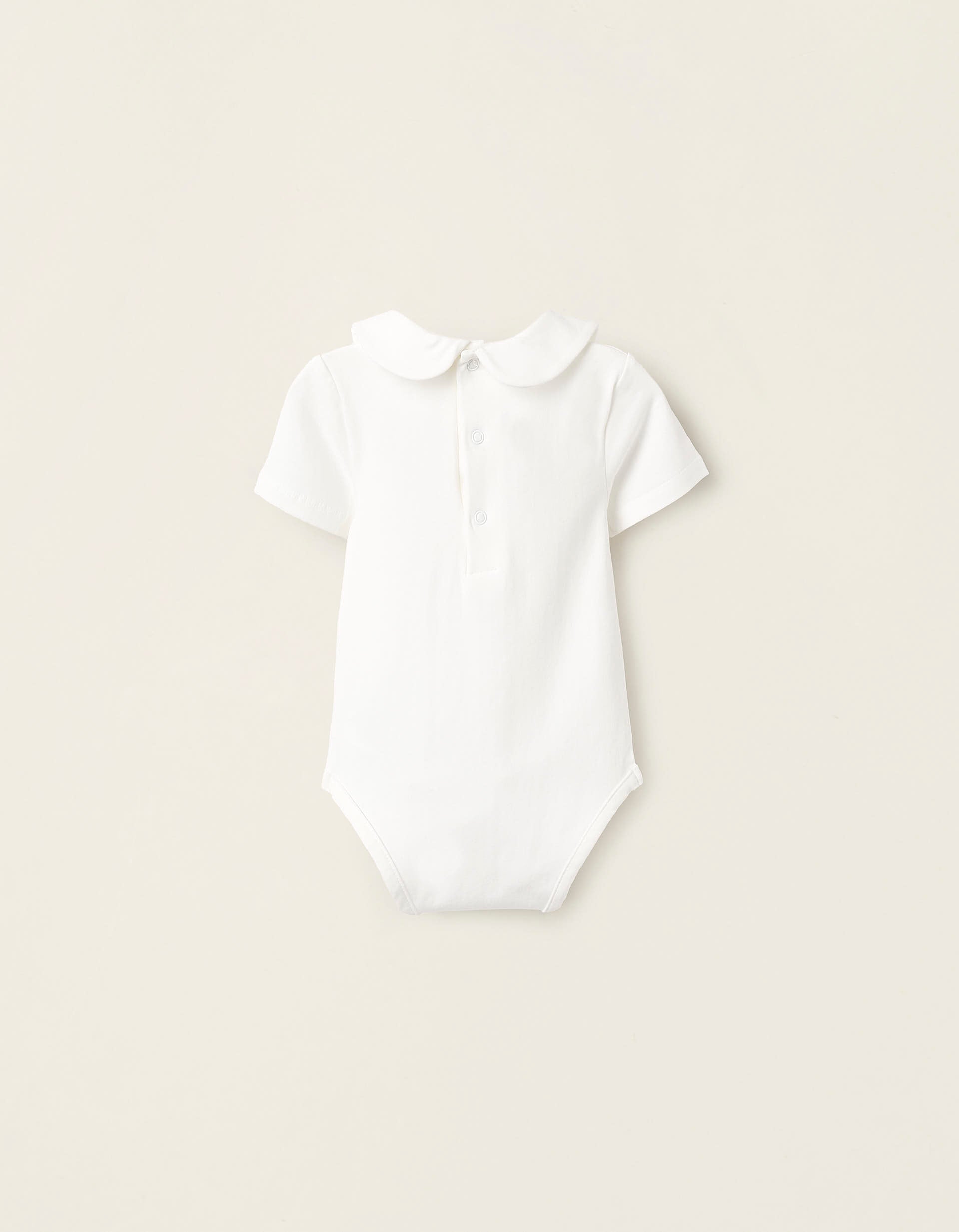 Body en Coton avec Volants pour Nouveau-née 'B&S', Blanc