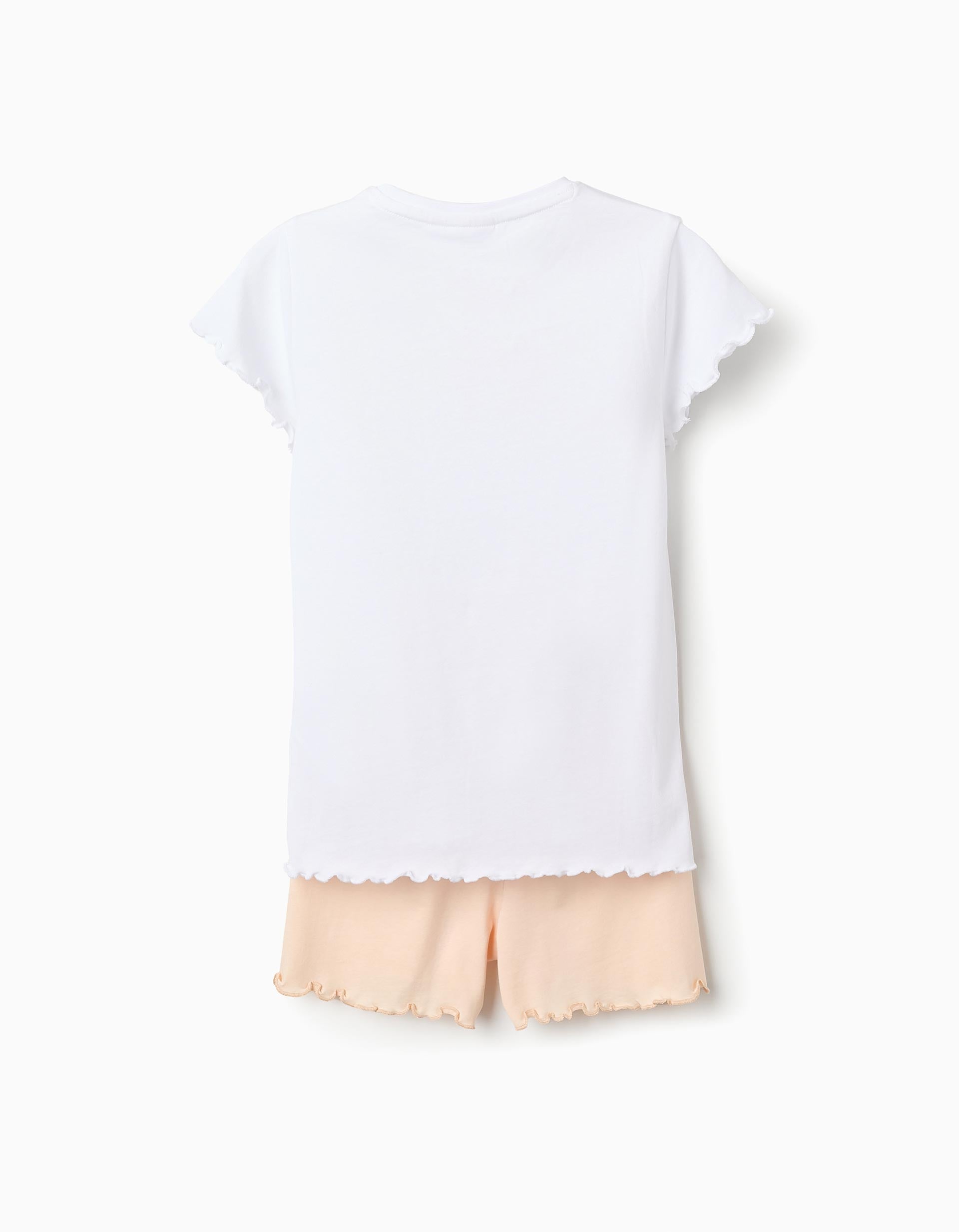 Pyjama en Coton Fille 'Garfield', Blanc, Corail