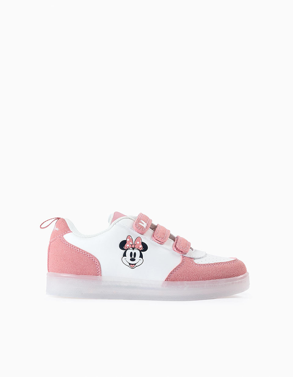 Light-up Trainers for Girls 'Minnie', White/Pink