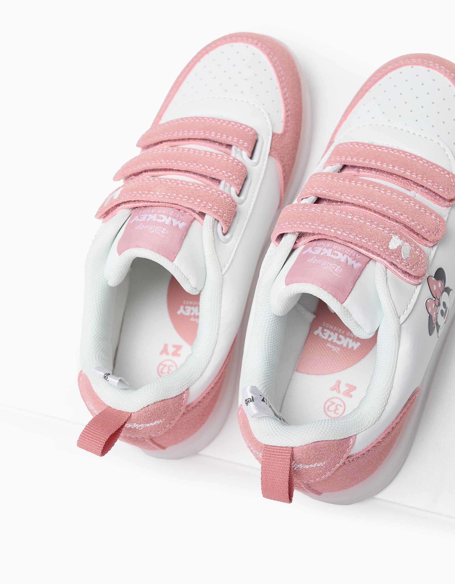 Zapatillas con Luces para Niña 'Minnie', Blanco/Rosa