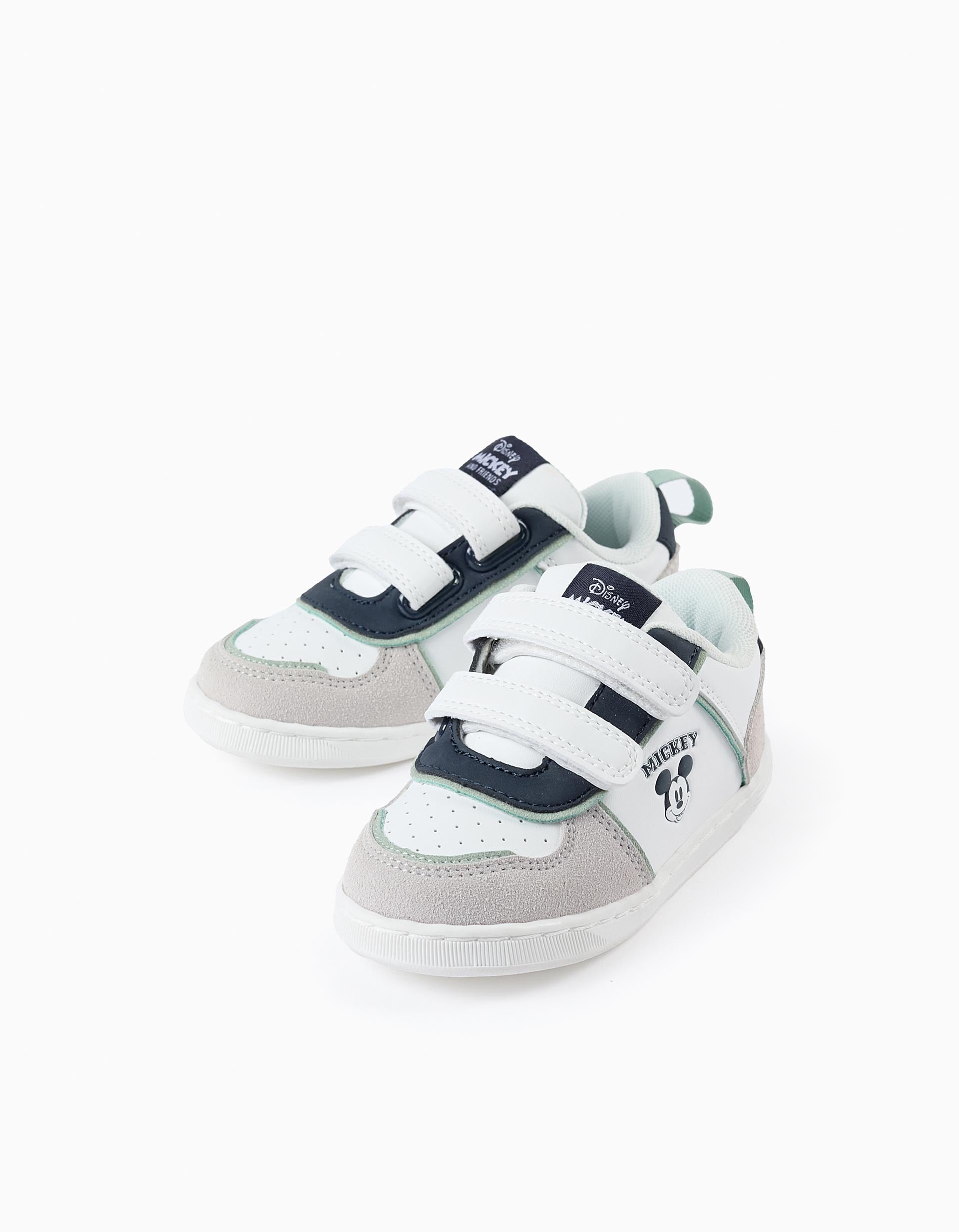 Trainers for Baby Boys 'Mickey', White/Blue/Green