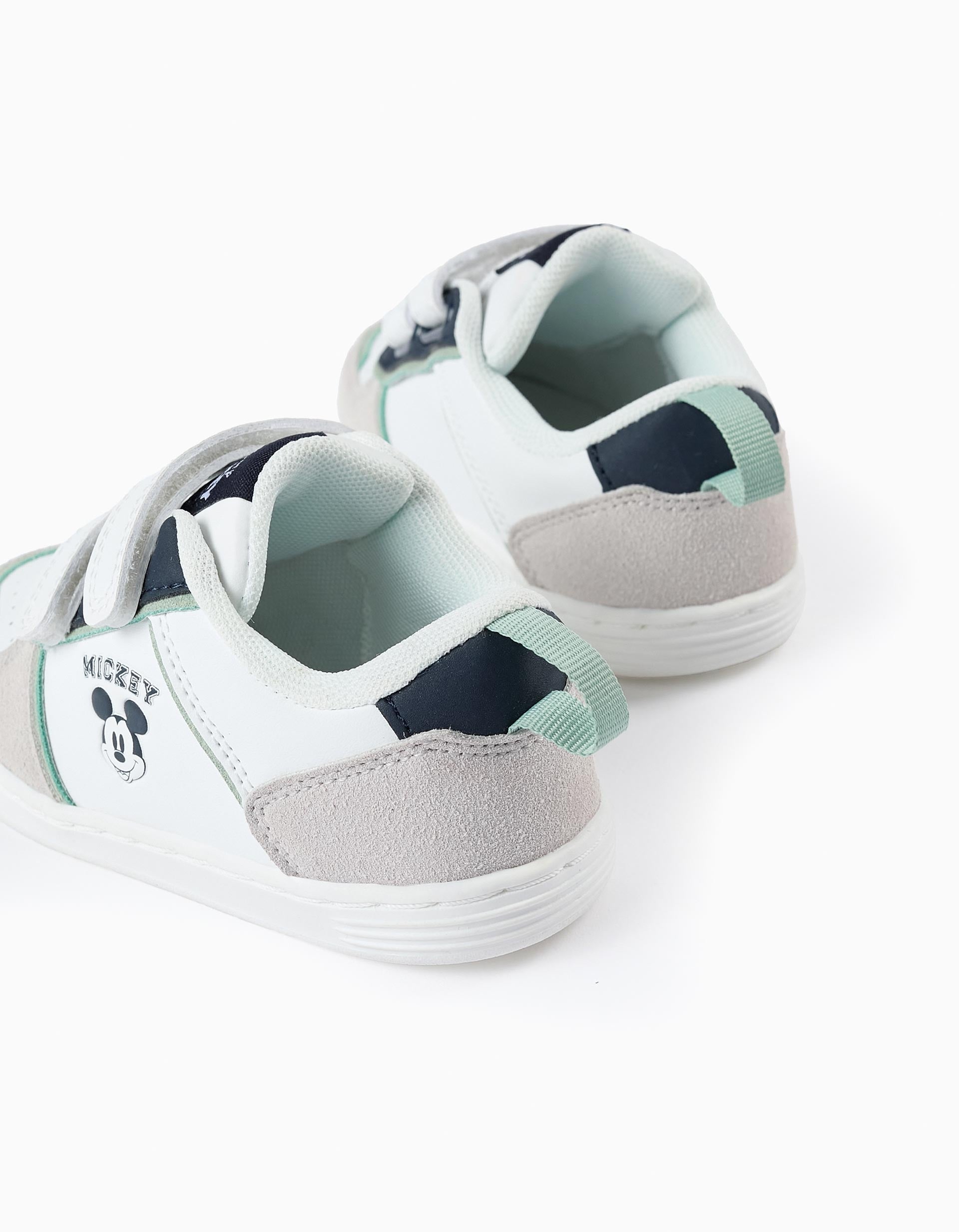 Trainers for Baby Boys 'Mickey', White/Blue/Green