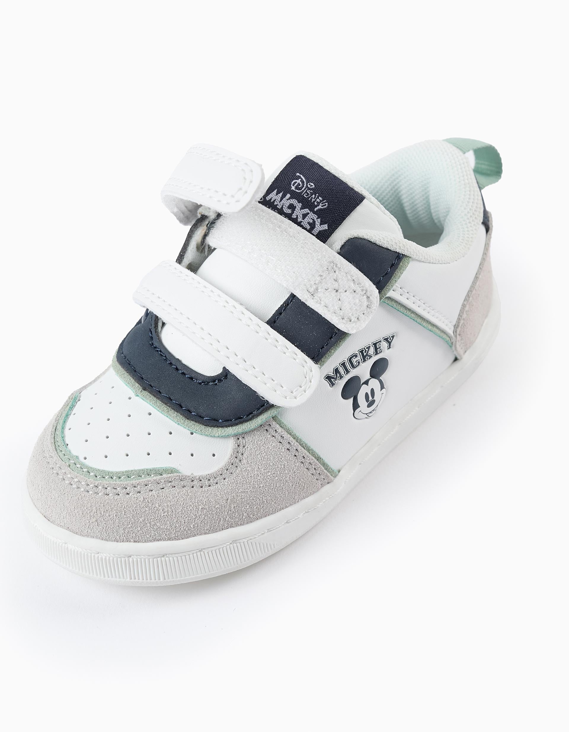 Sapatilhas para Bebé Menino 'Mickey', Branco/Azul/Verde