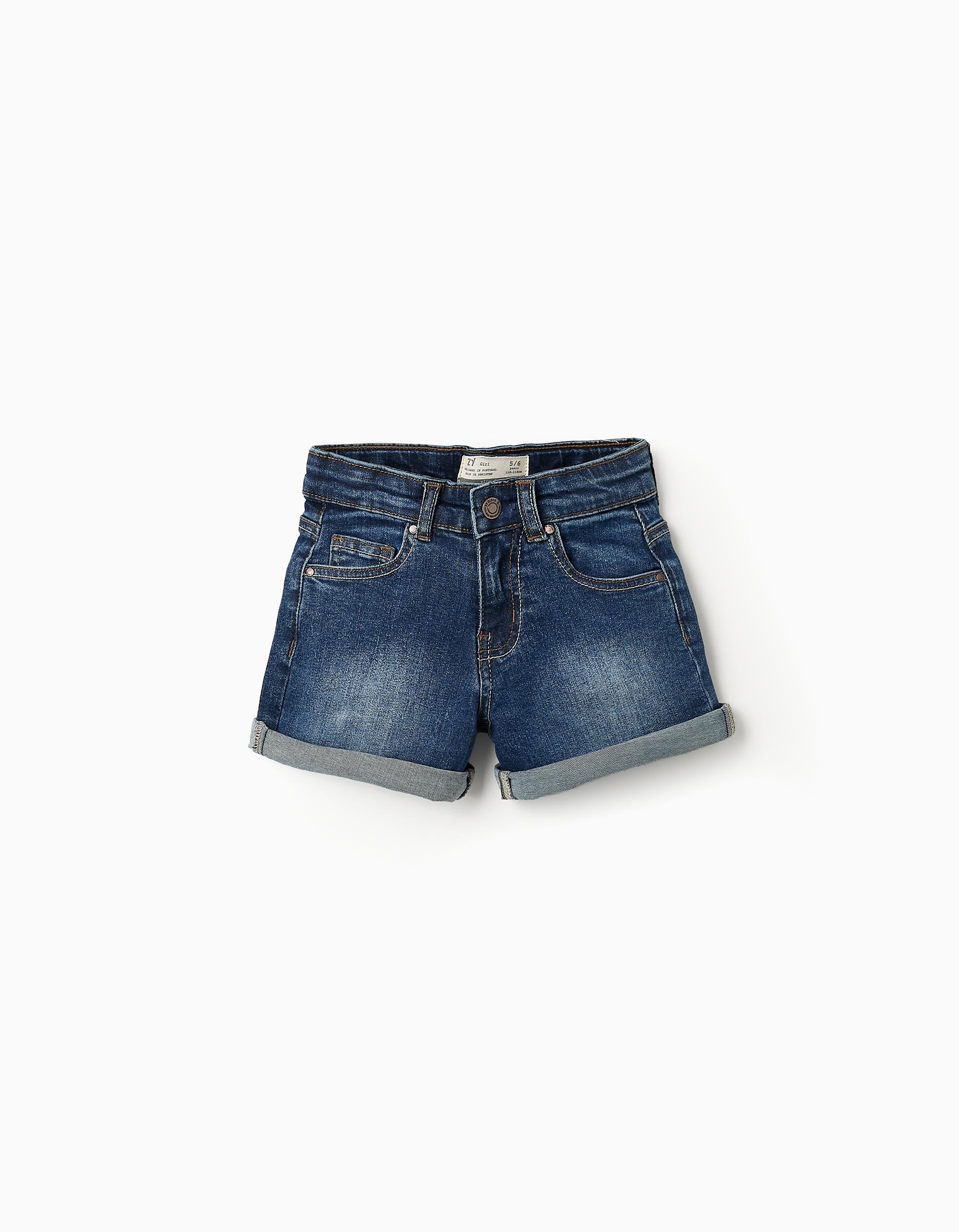 Short Vaquero para Niña, Azul Oscuro