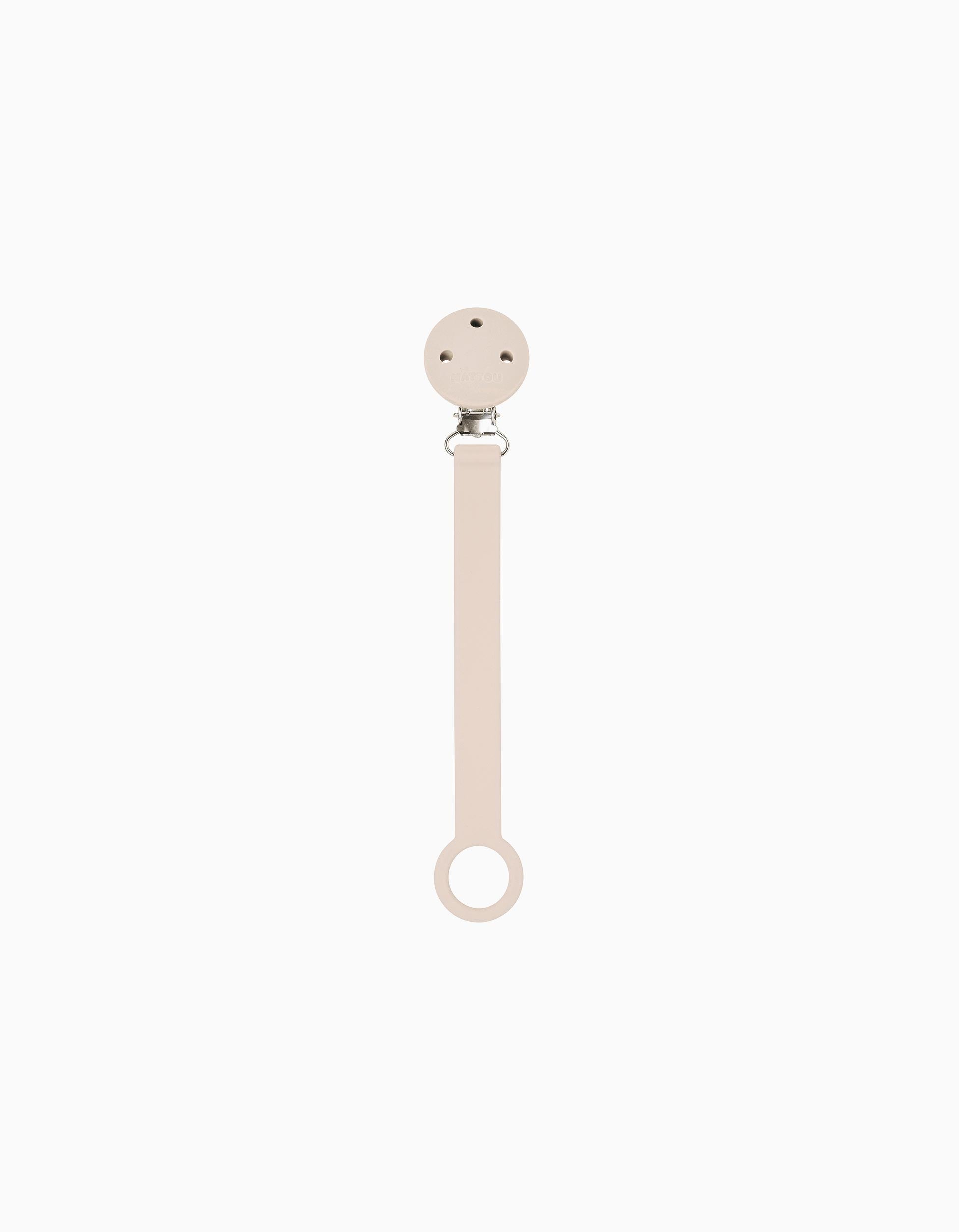 Nattou Silicone Pacifier Holder, Beige