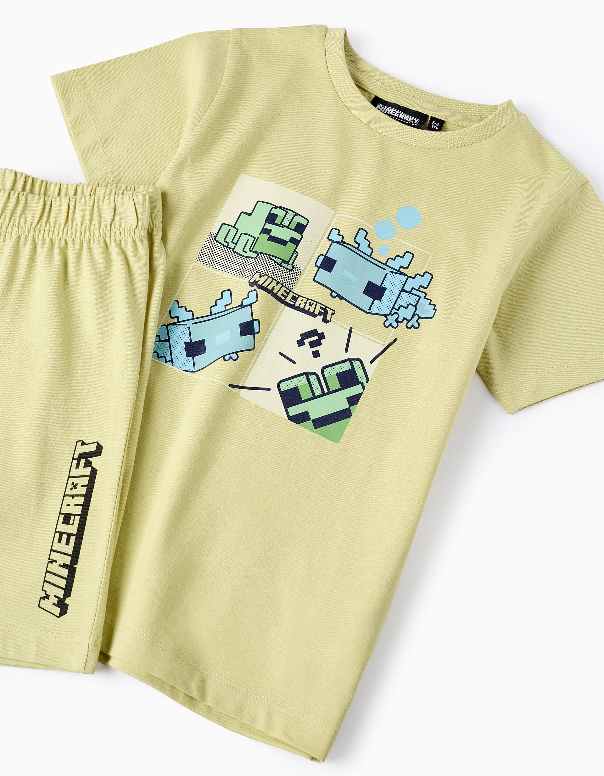 Pijama de Algodão para Menino 'Minecraft', Verde