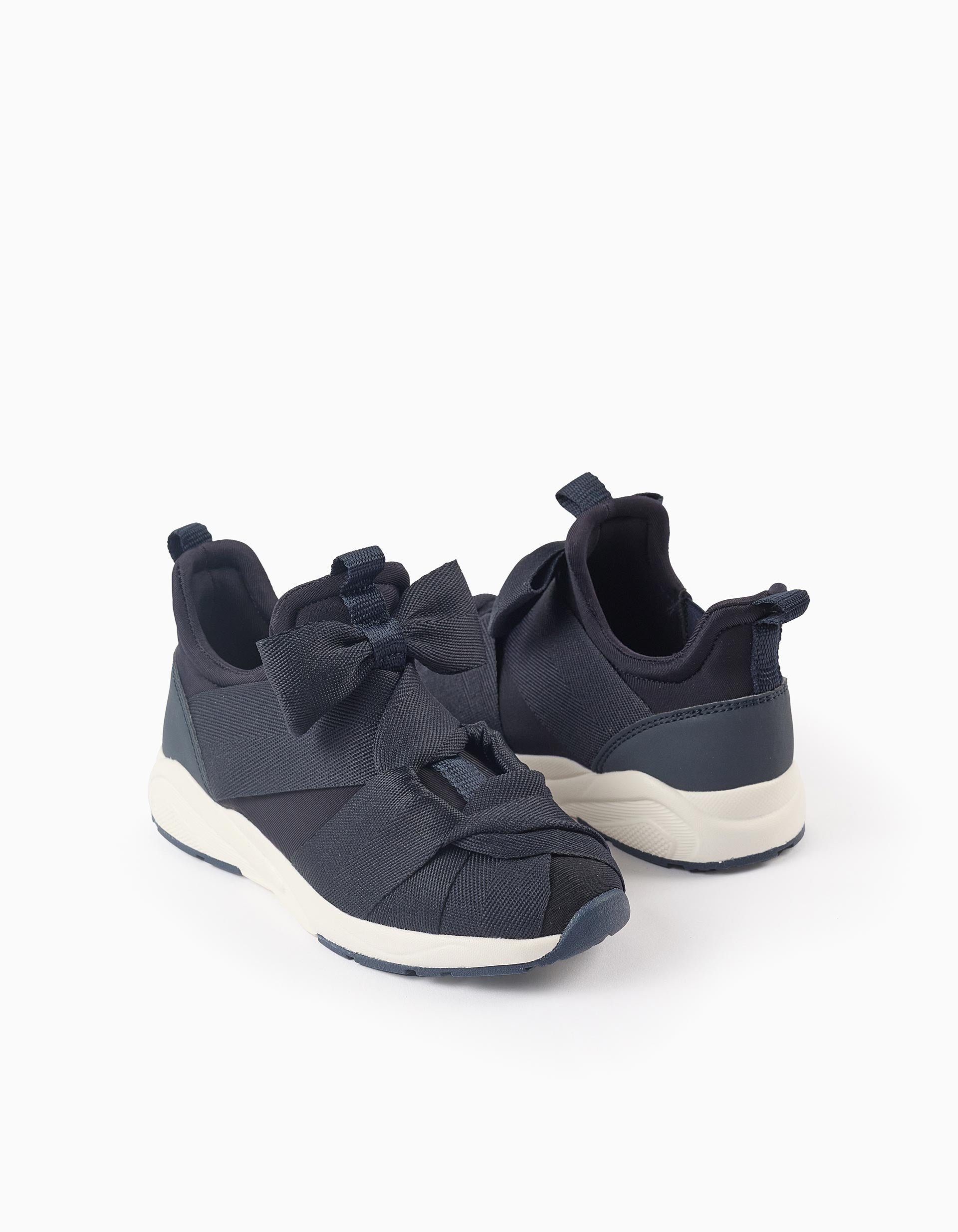 Baskets avec Nœuds pour Fille 'Superlight Runner', Bleu Foncé