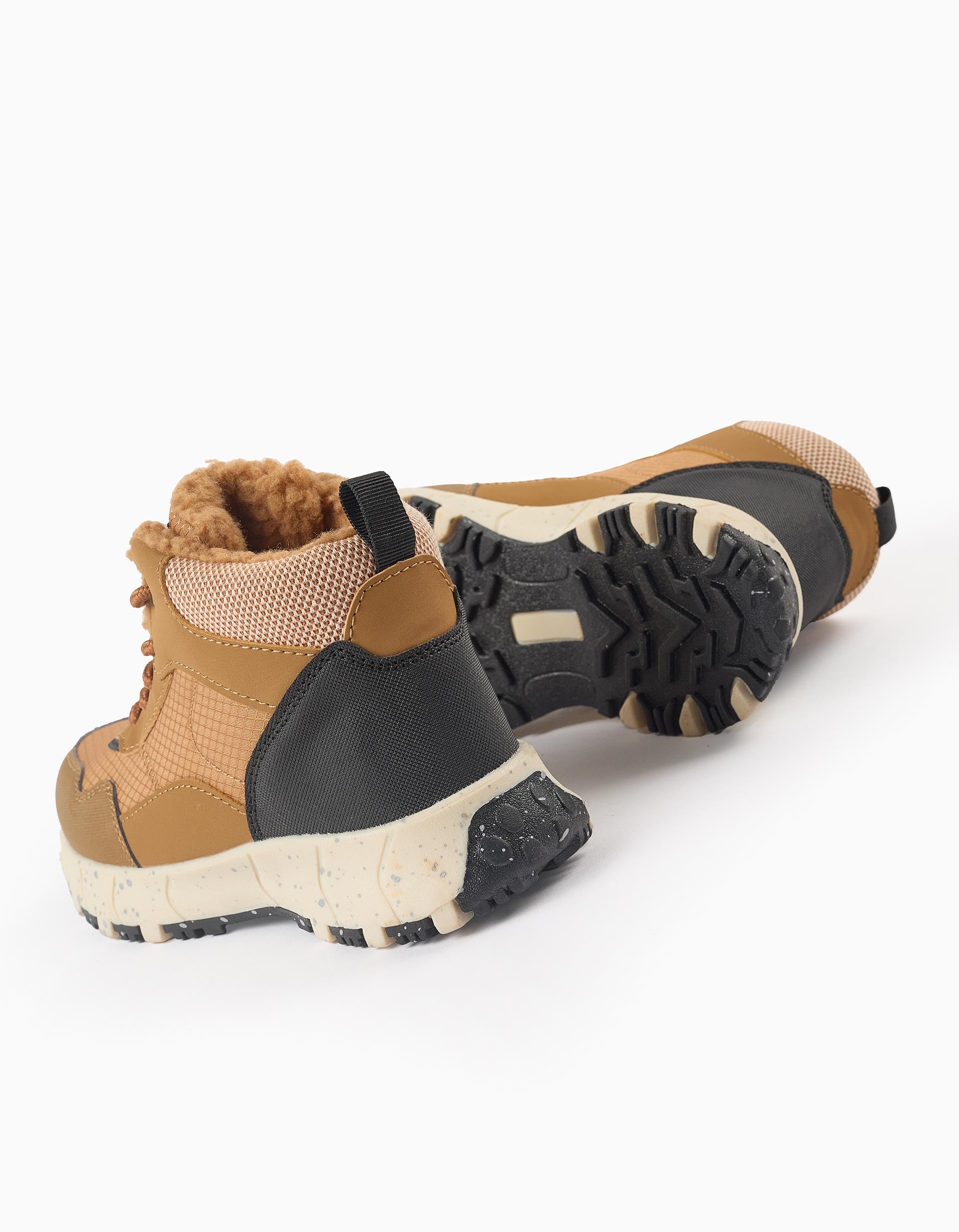 Mountain Boots with Sherpa for Boys 'Northern Lights', Camel