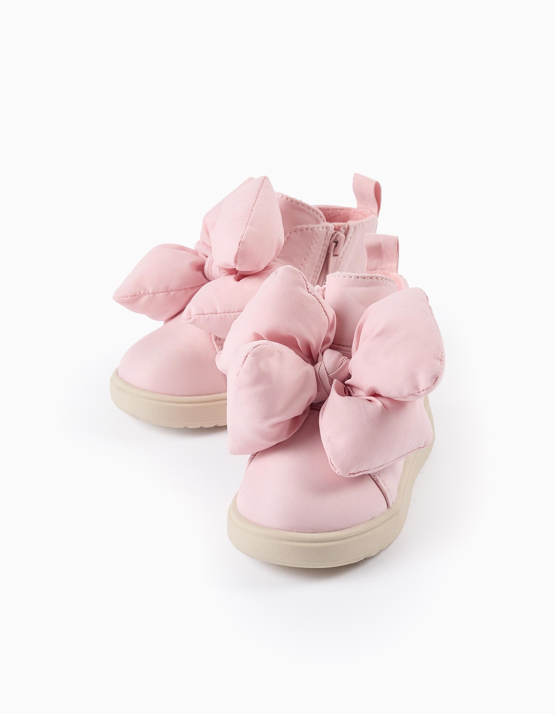 Bottes avec Noeud pour Bébé Fille, Rose