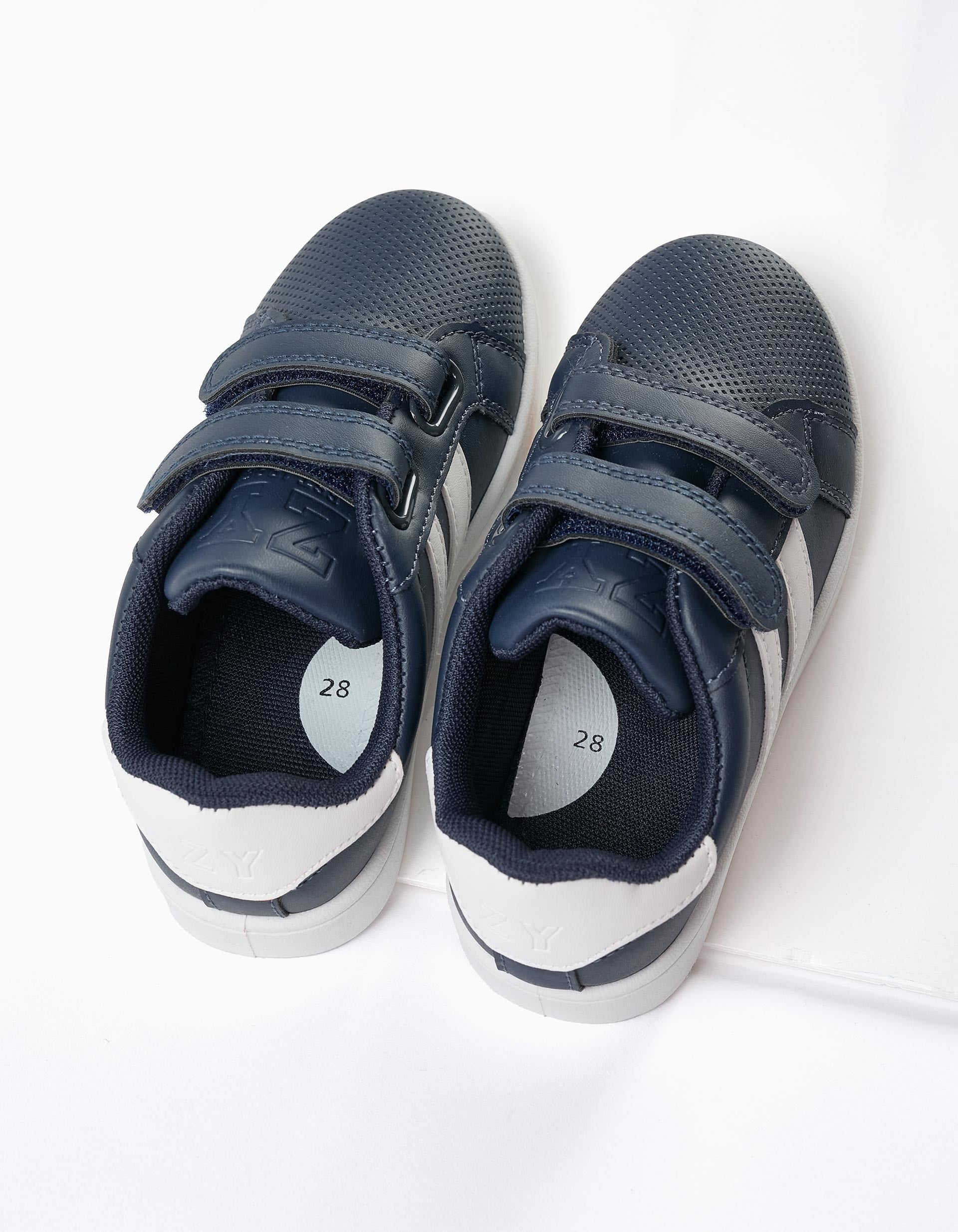 Zapatillas a Rayas para Niño, Azul Oscuro