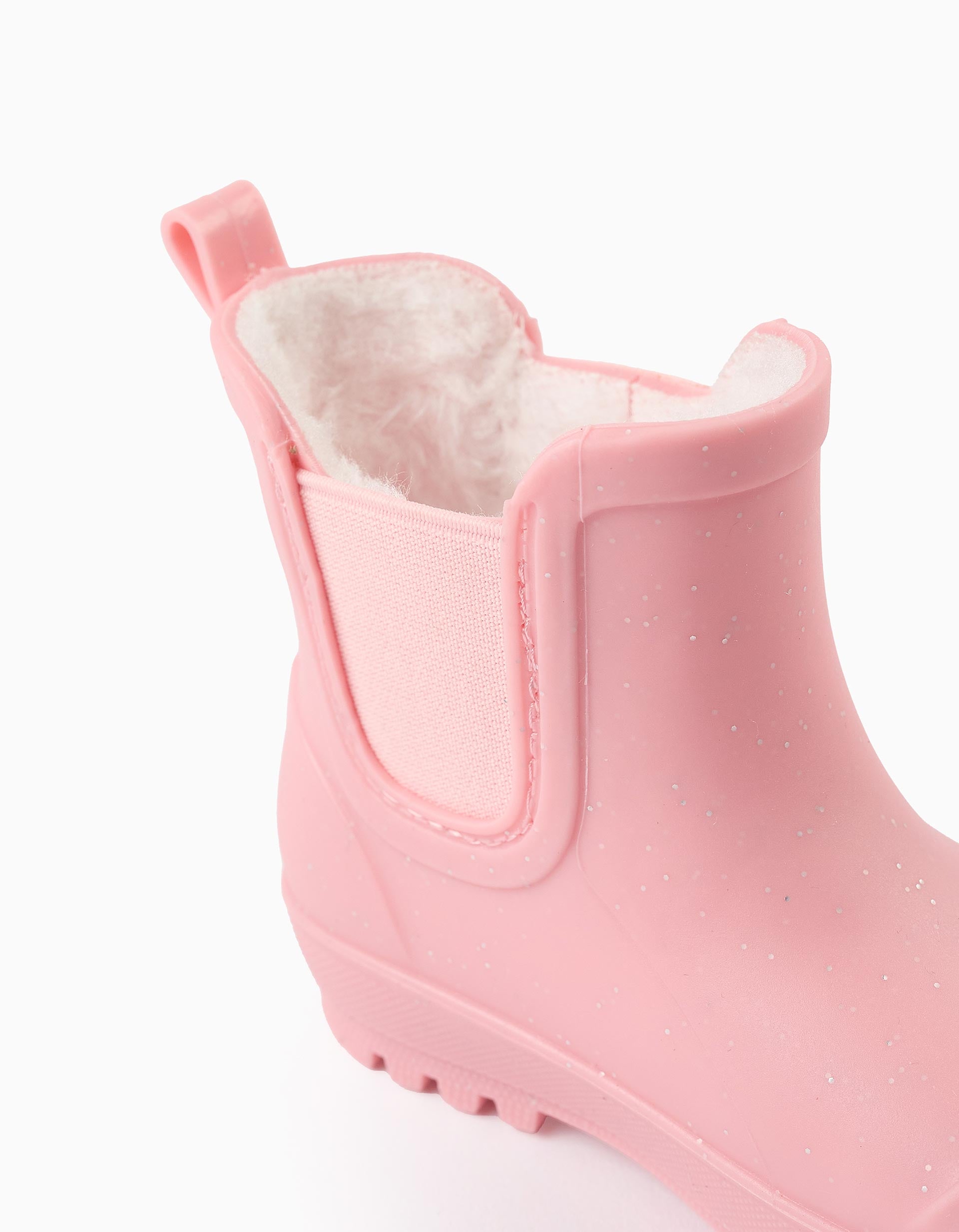 Bottes de Pluie Paillettées Doblure Sherpa pour Bébé Fille, Rose