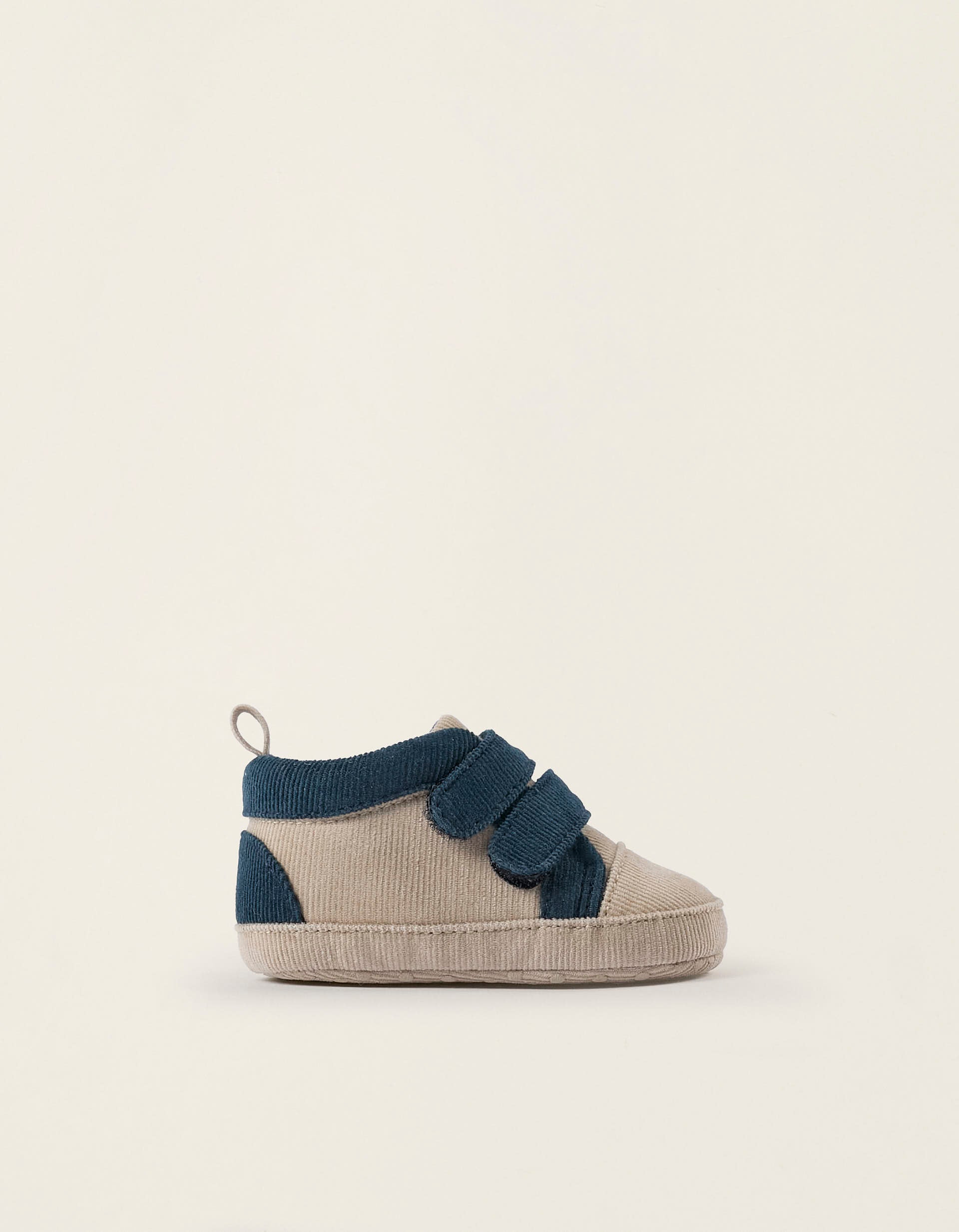 Corduroy Trainers for Newborn Boys, Camel