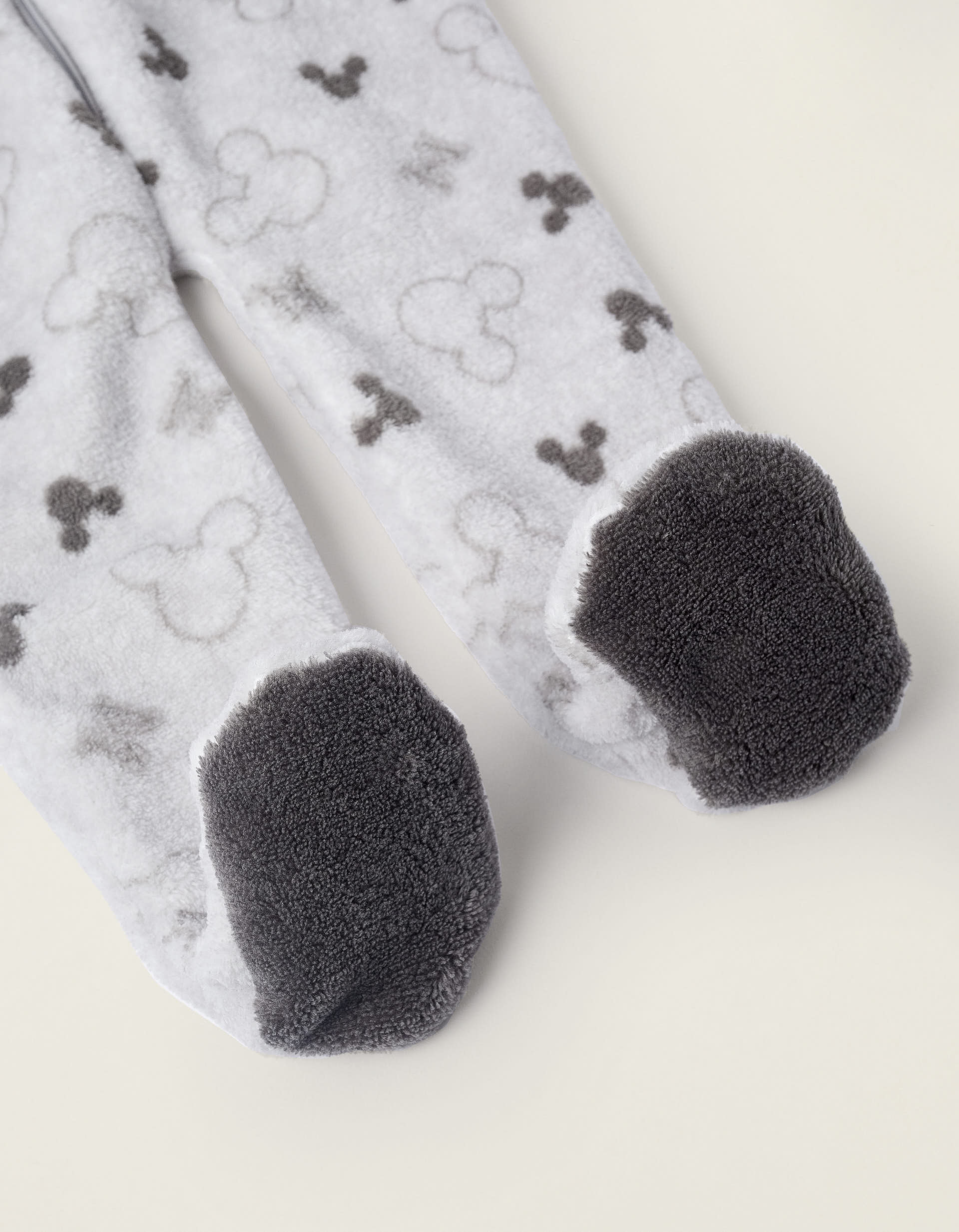 Mono Polar con Capucha para Bebé Niño 'Mickey', Gris