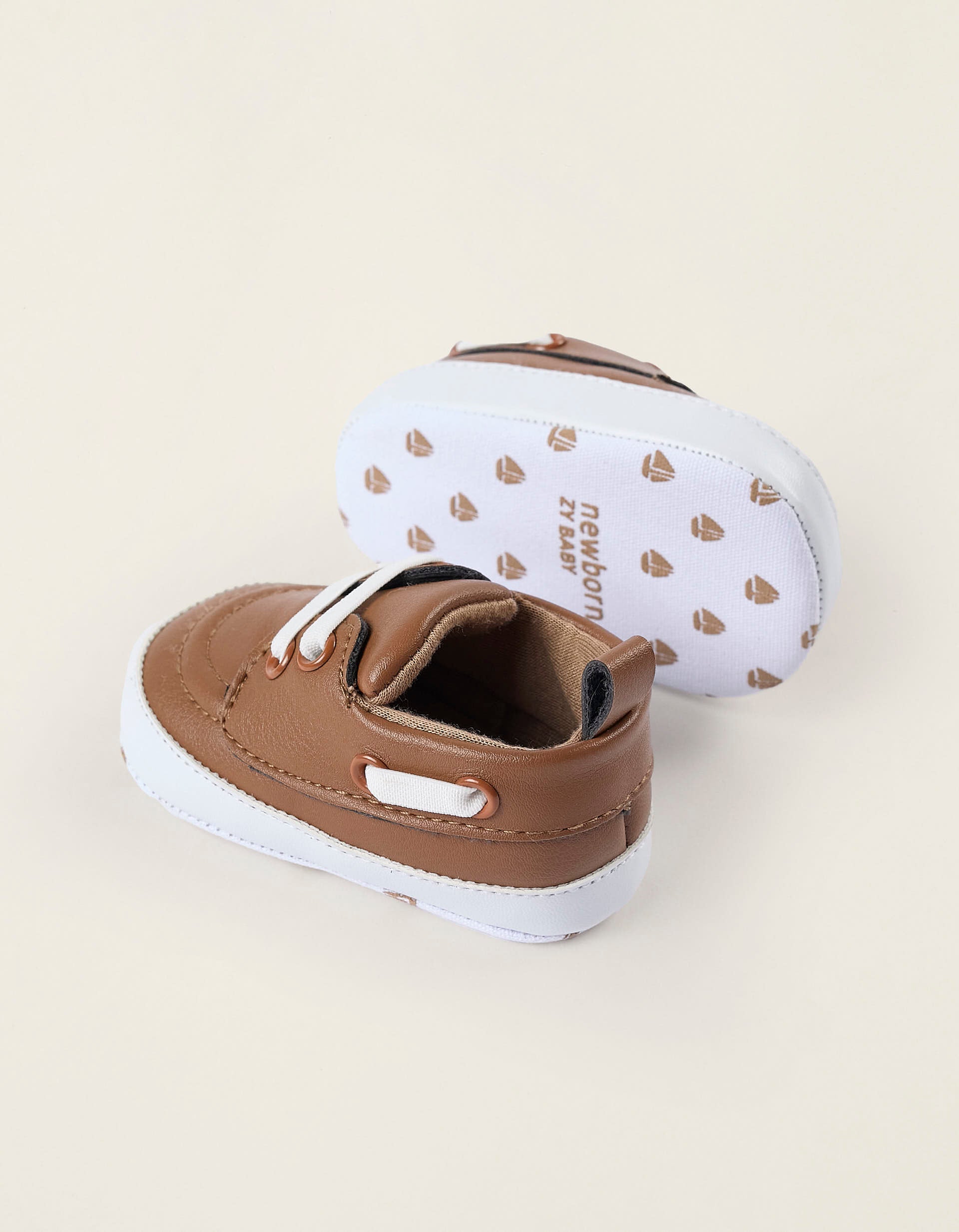 Deck Shoes for Newborn Boys, Camel