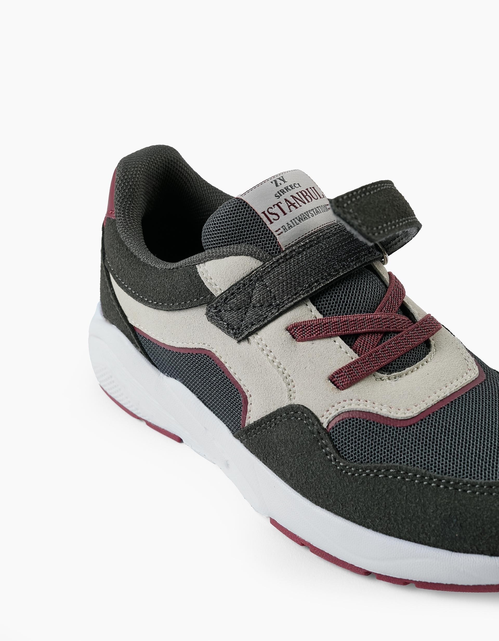 Trainers for Boys 'ZY Superlight - Istanbul', Grey/Beige/Burgundy