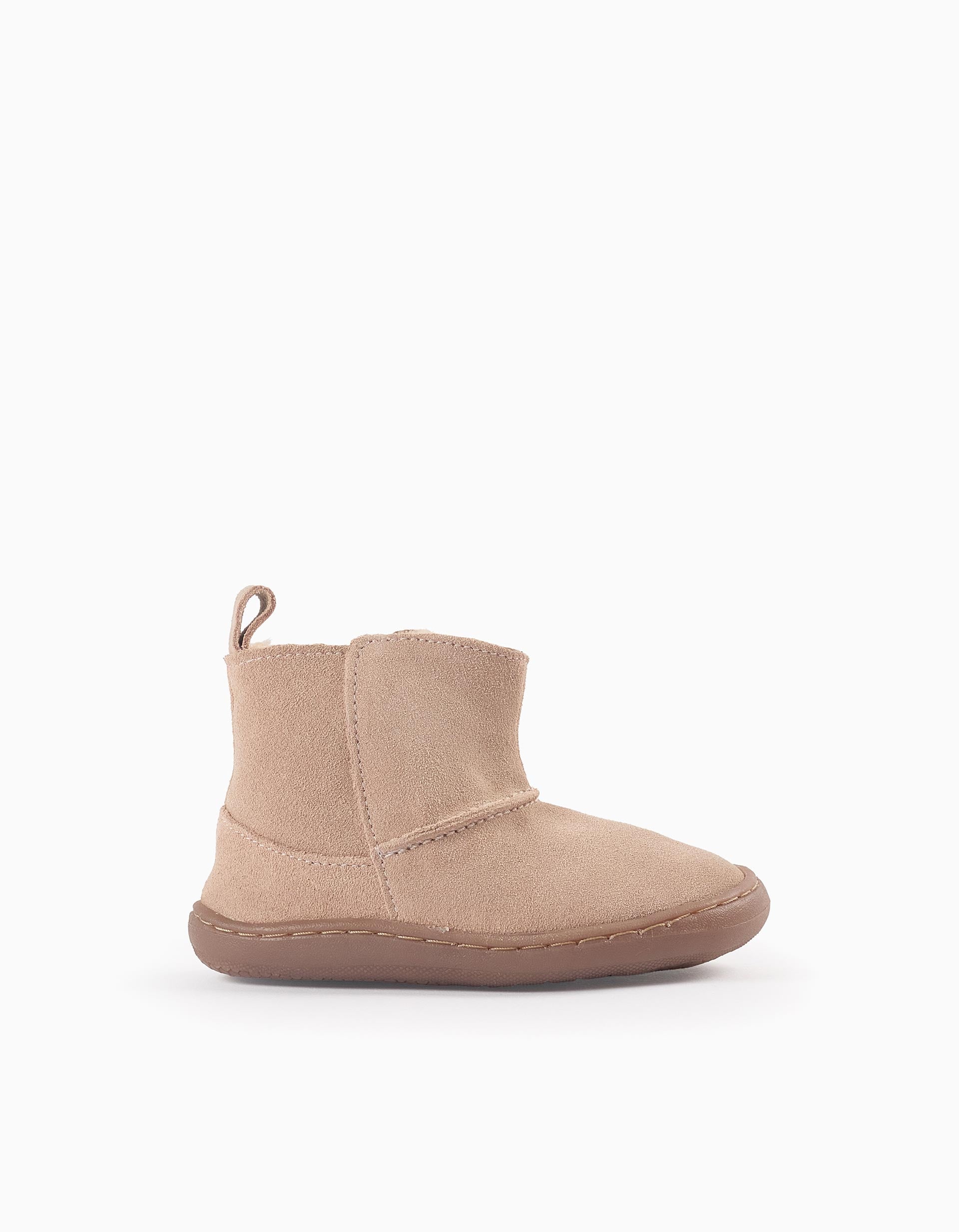 Botas de Camurça com Pelo para Bebé Menina, Rosa