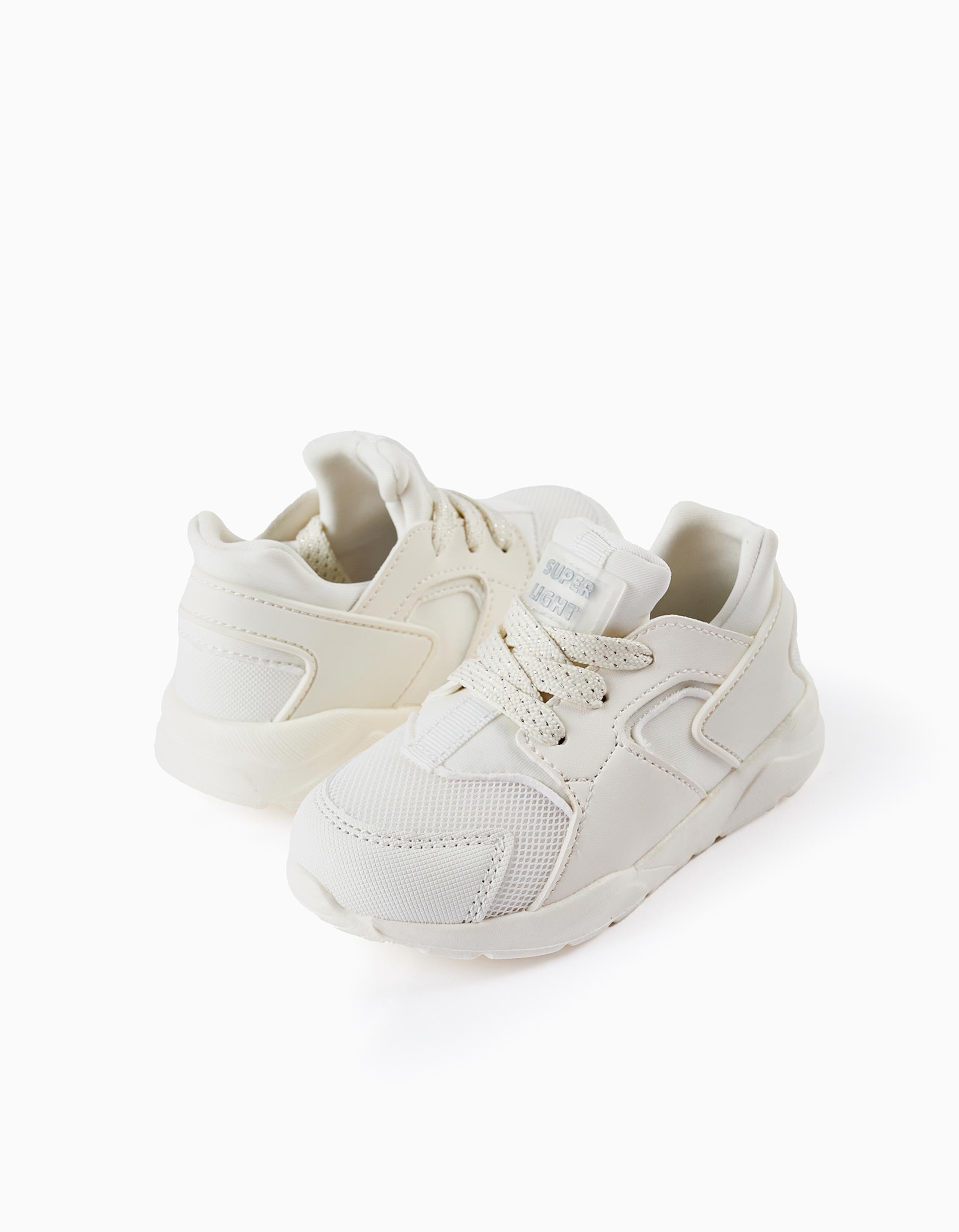 Sapatilhas para Bebé Menina 'ZY Superlight Runner', Branco/Prateado