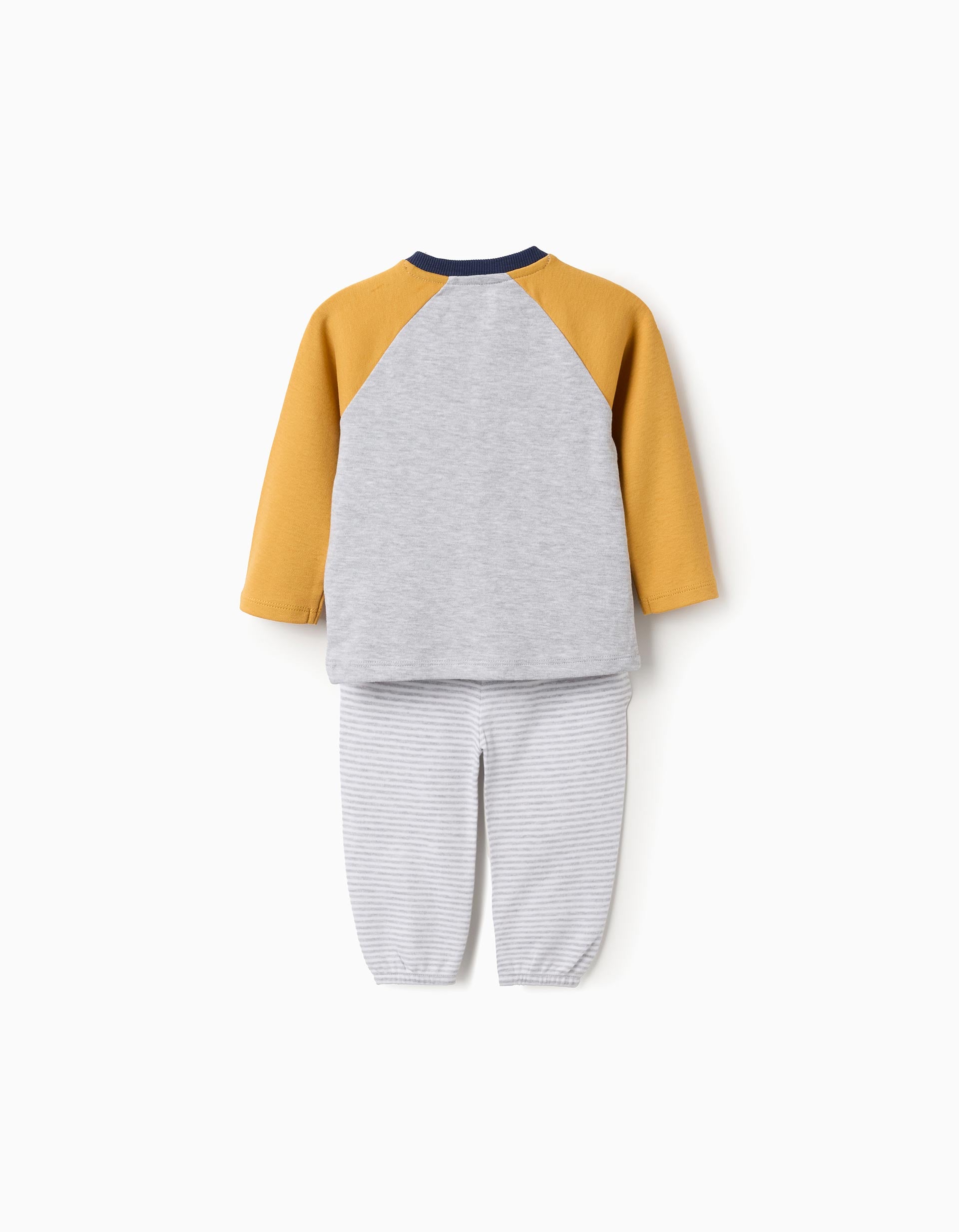 Pijama de Algodón para Bebé Niño 'Tigre', Gris/Amarillo/Azul