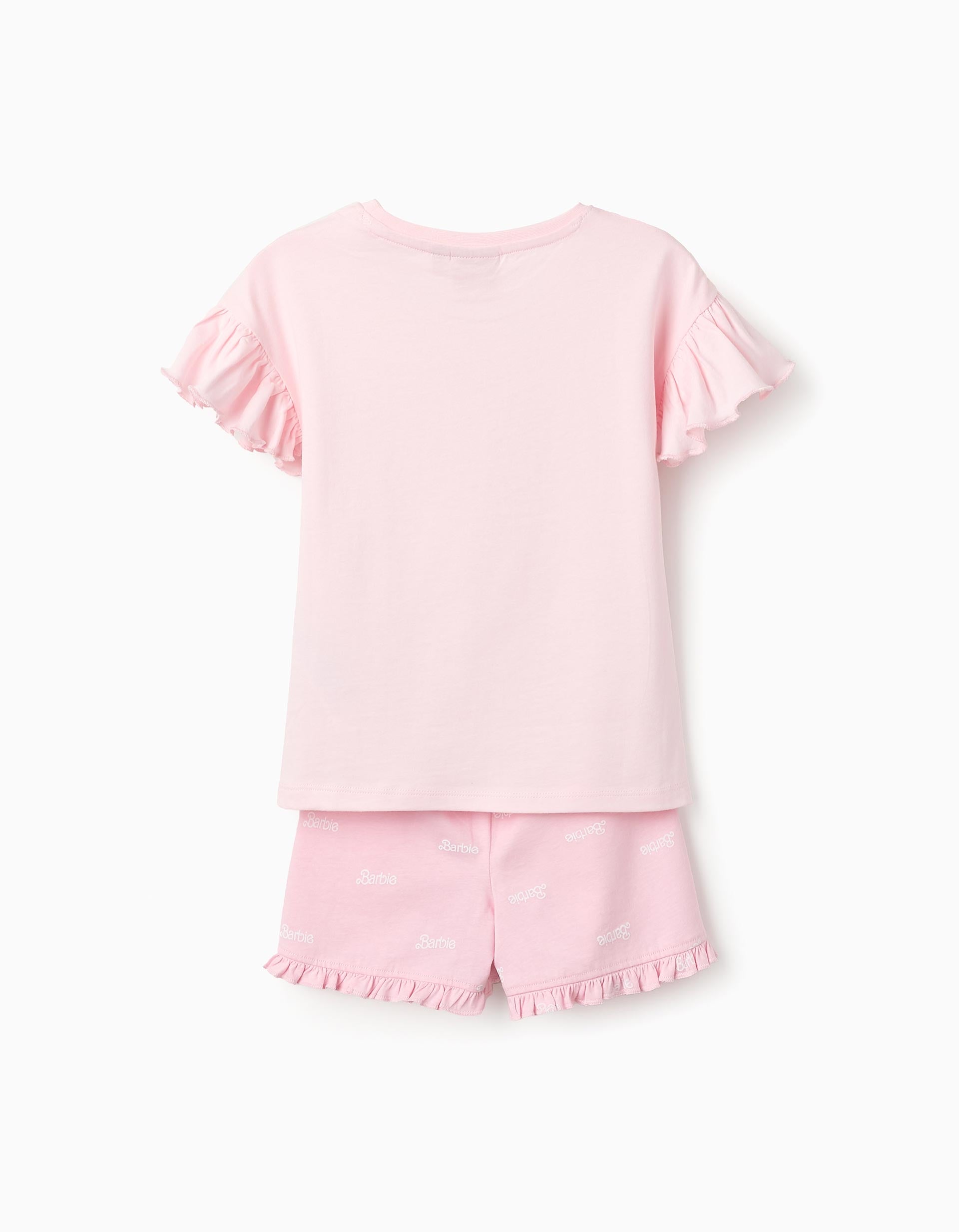 Pijama de Algodón para Niña 'Barbie', Rosa