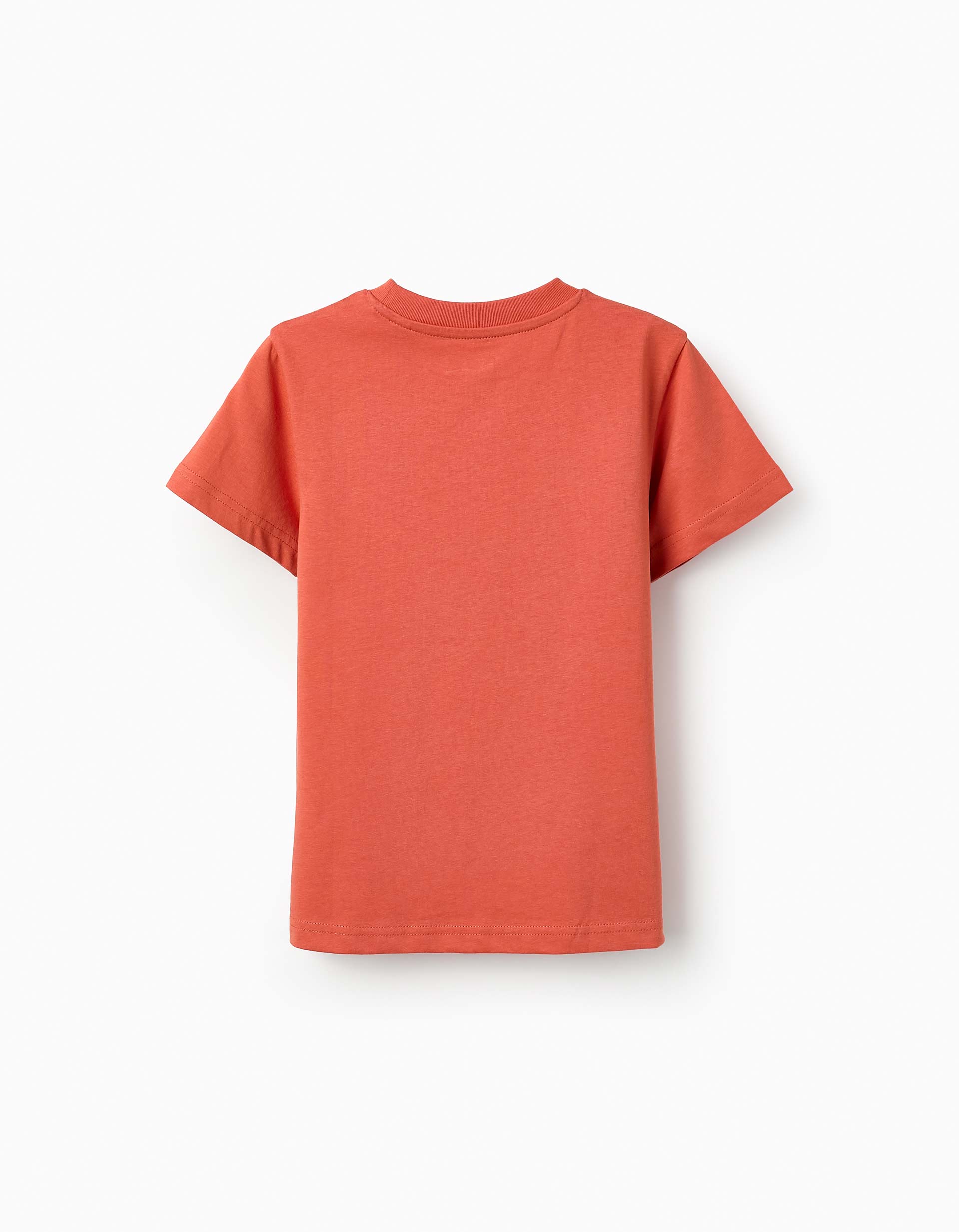 Camiseta de Algodón para Niño 'Coche', Naranja