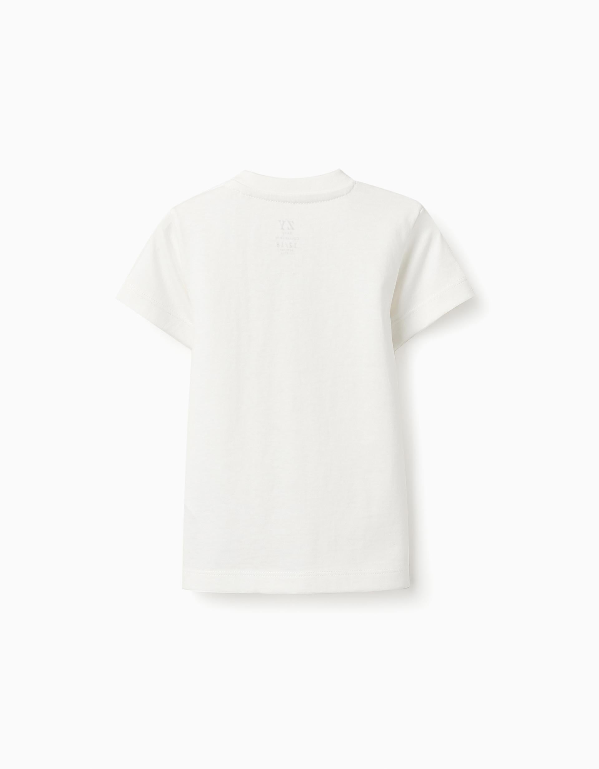 T-shirt de Coton pour Bébé Garçon 'Amis', Blanc