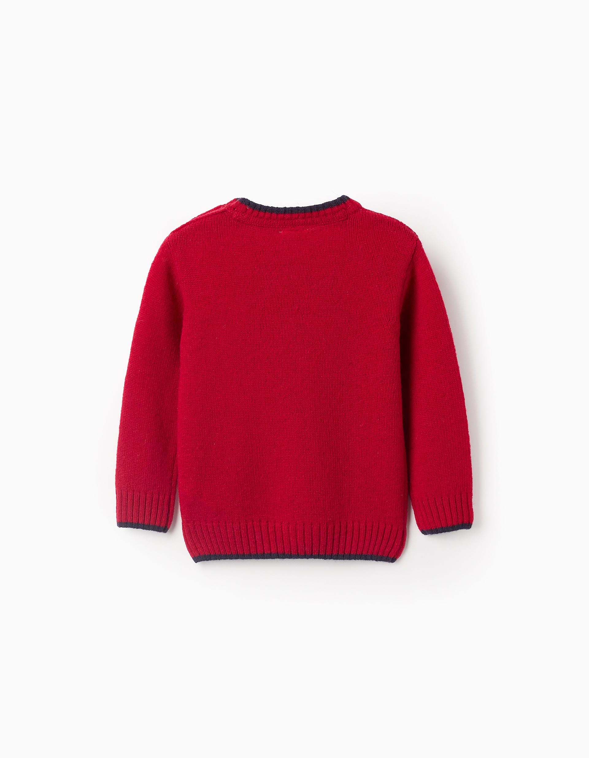 Pull en Maille en Mélange de Laine pour Bébé Garçon 'B&S', Rouge