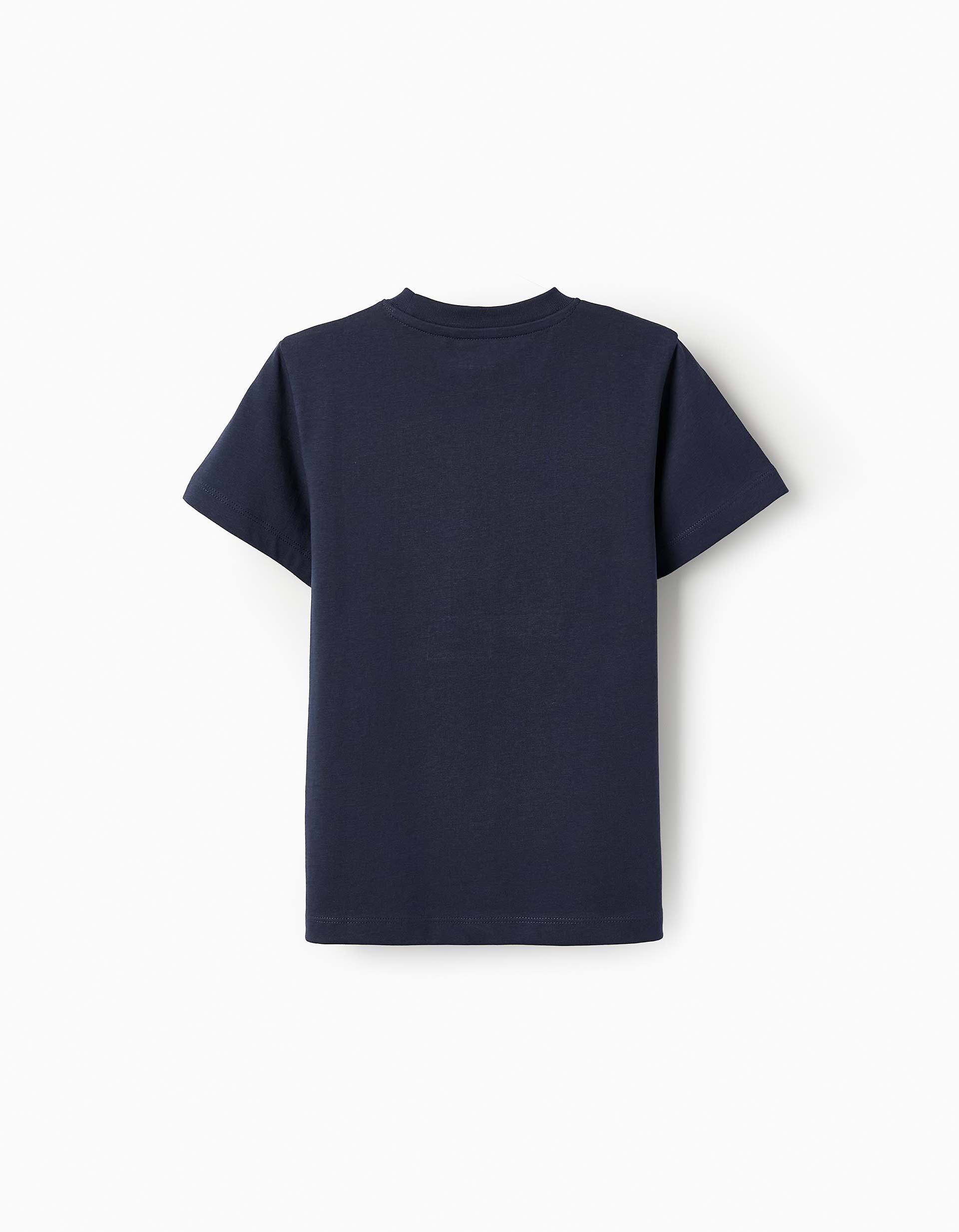 T-shirt de Algodão para Menino 'ZY Paris', Azul Escuro