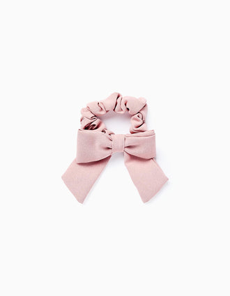 Scrunchie com Laço para Bebé e Menina, Rosa