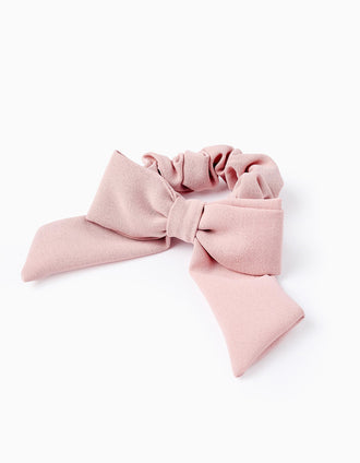 Scrunchie com Laço para Bebé e Menina, Rosa
