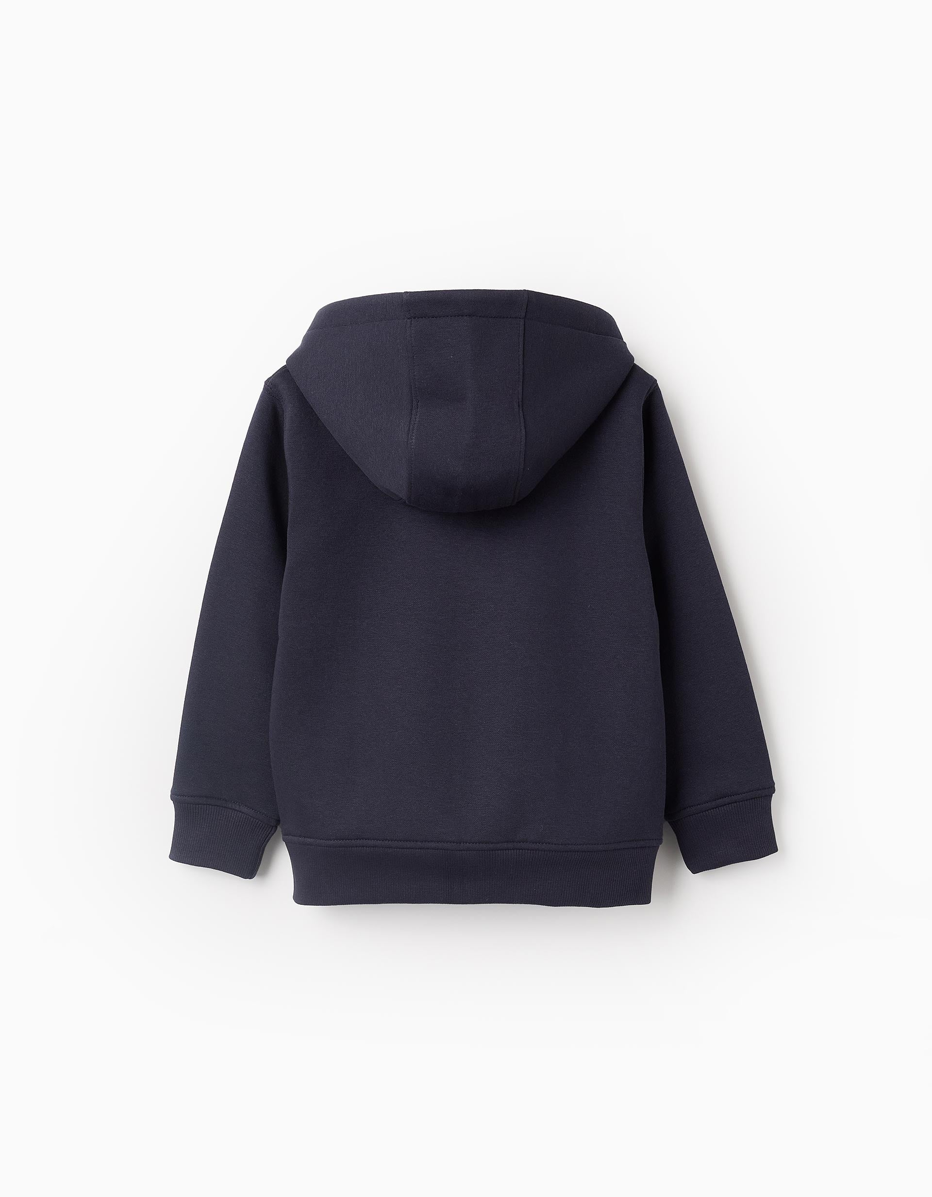 Chaqueta Perchada con Capucha para Niño, Azul Oscuro