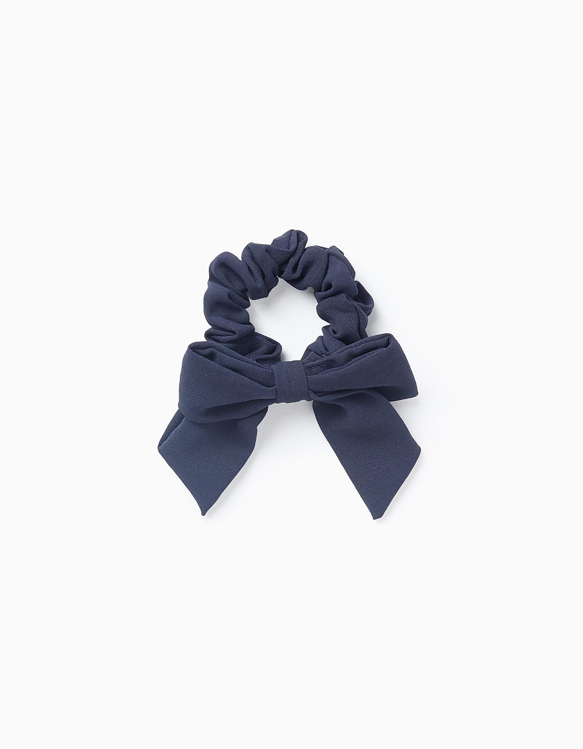 Scrunchie con Lazo para Bebé y Niña, Azul Oscuro