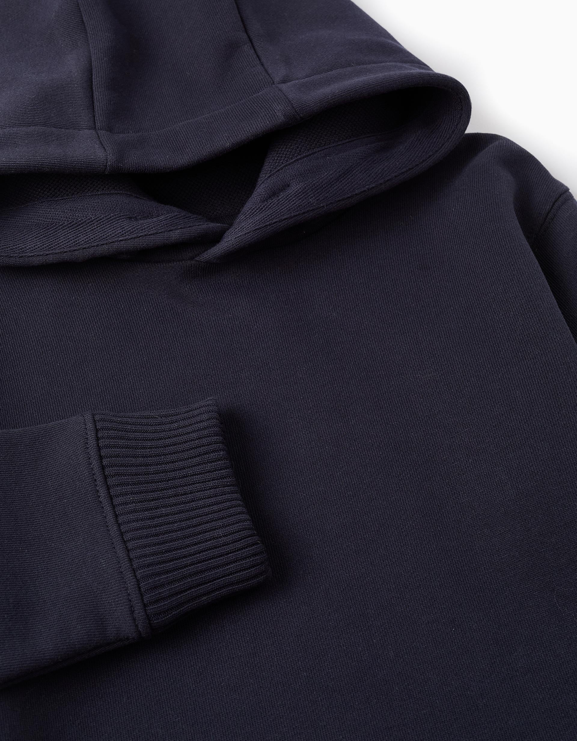 Sudadera de Algodón con Capucha para Niño, Azul Oscuro