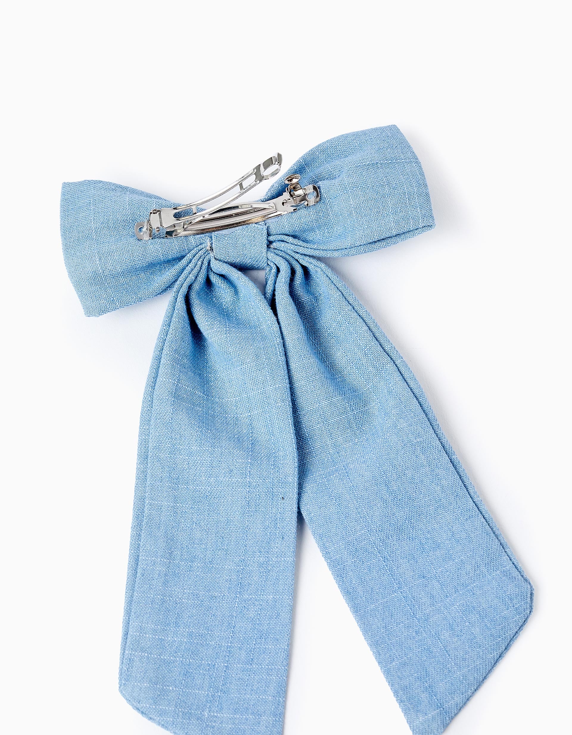 Fabric Hair Slide for Baby Girls, Blue