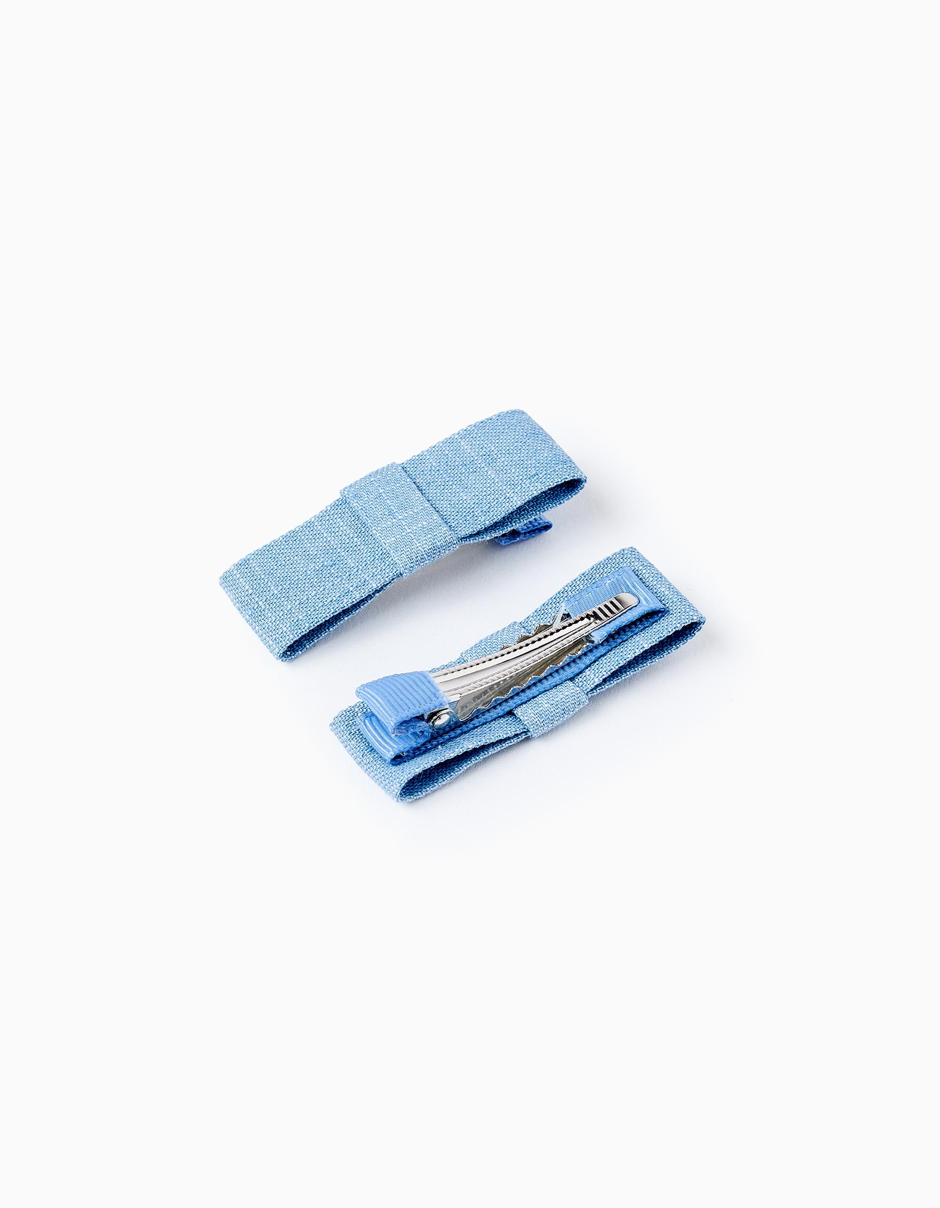 Pack 2 Horquillas de Pelo-Pinza con Lazos para Bebé y Niña, Azul