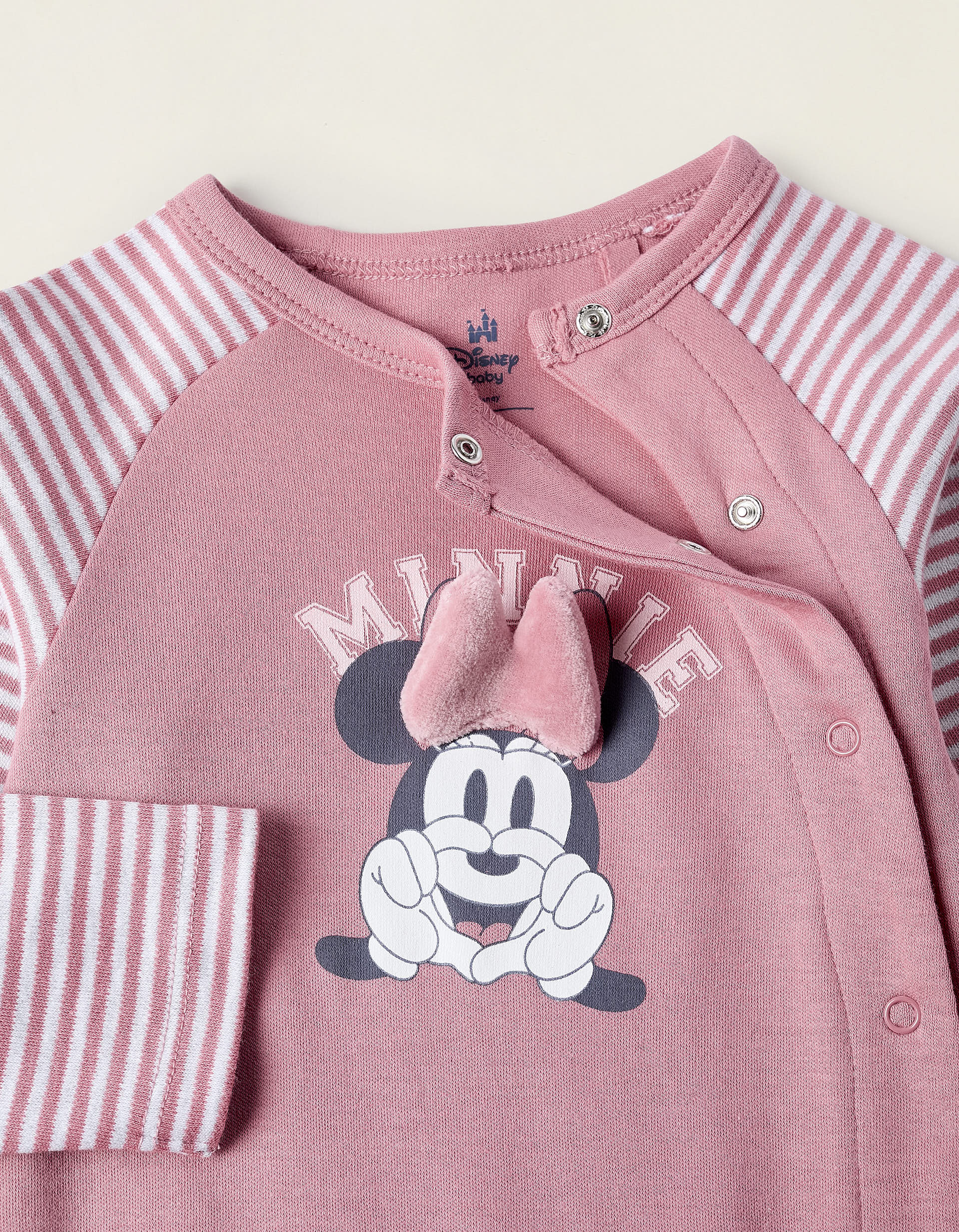 Grenouillère en Coton pour Bébé Fille 'Minnie', Rose